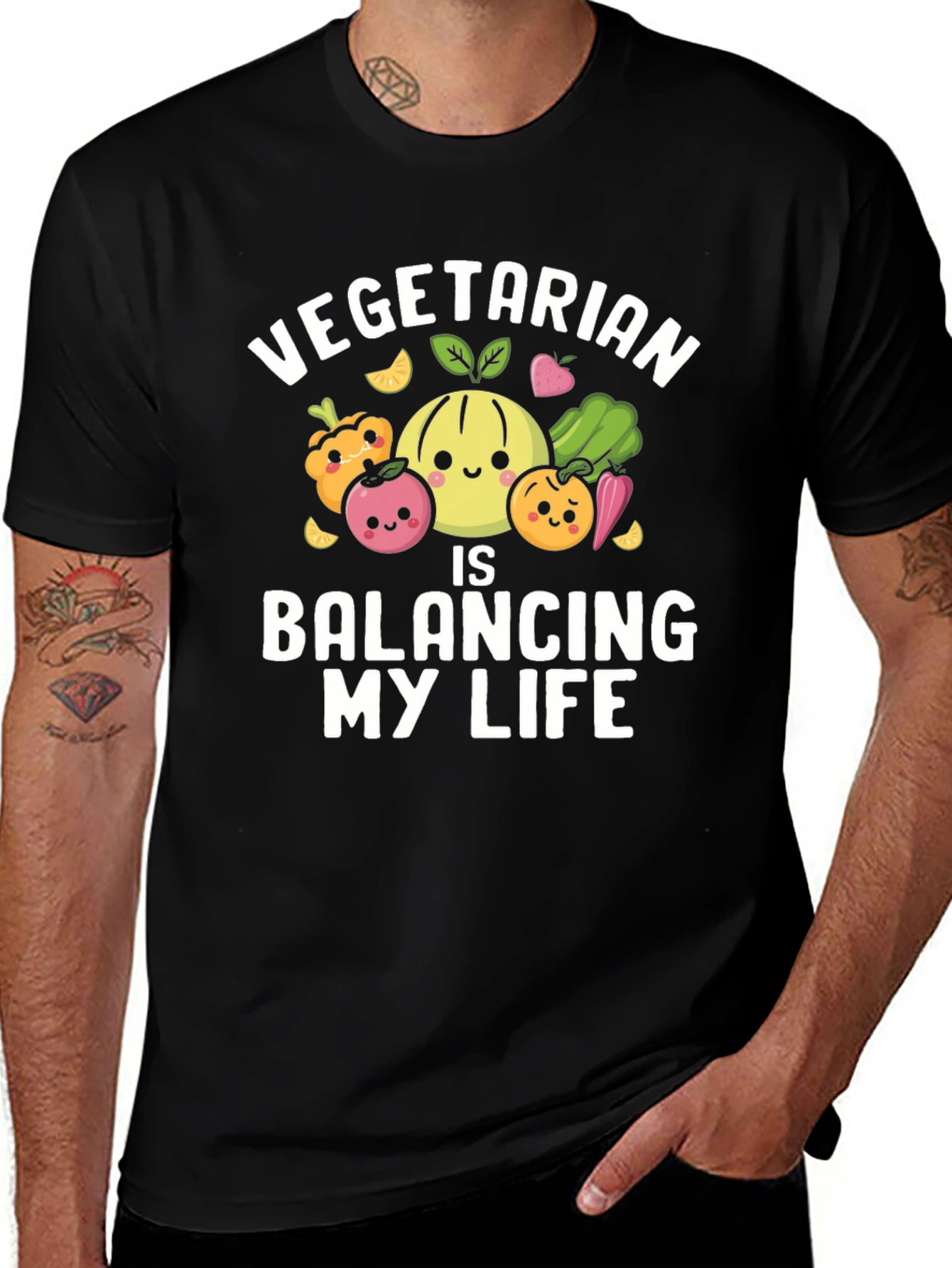 Vegetarian Balancing My Life T-Shirt
