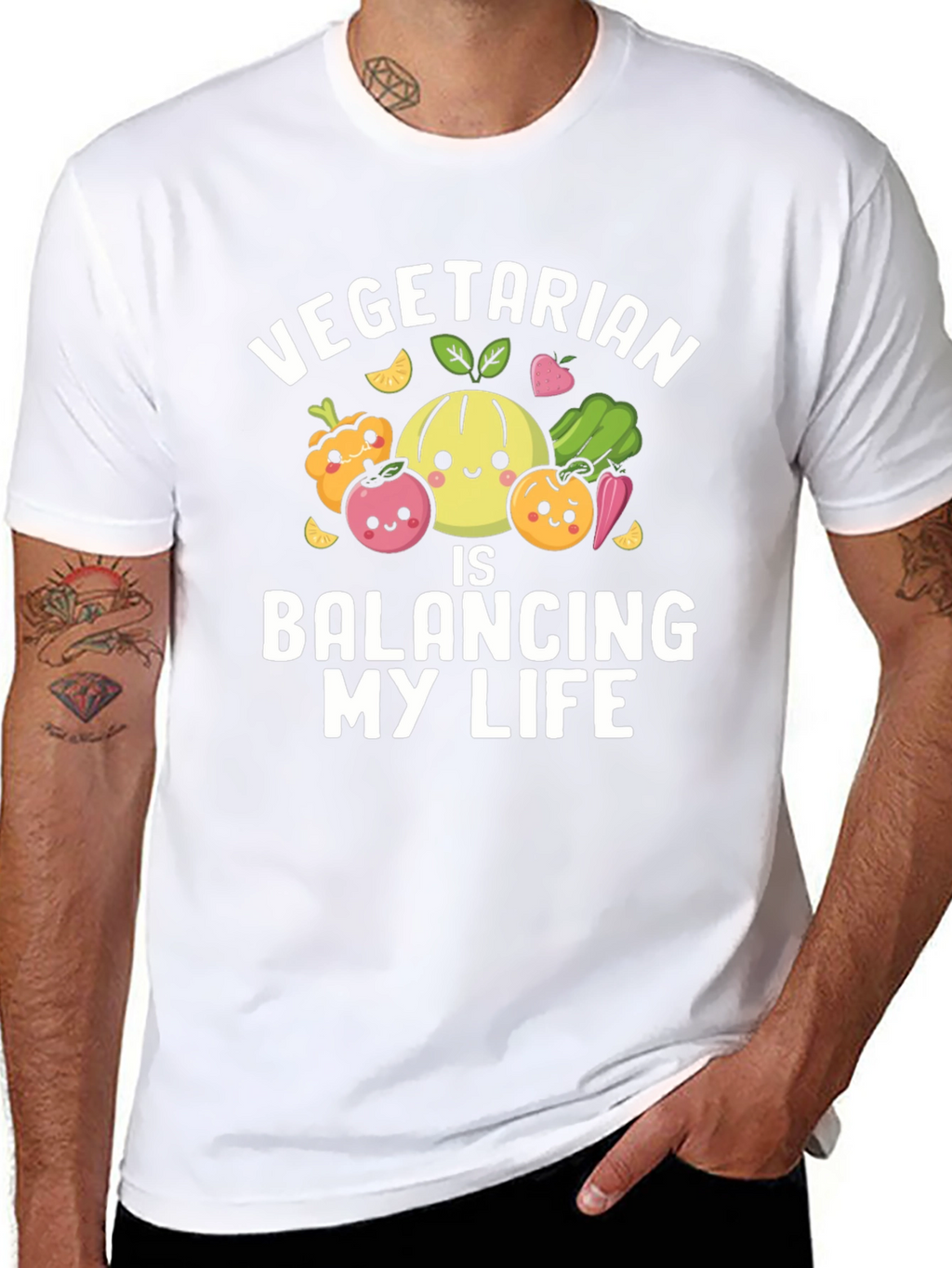 Vegetarian Balancing My Life T-Shirt