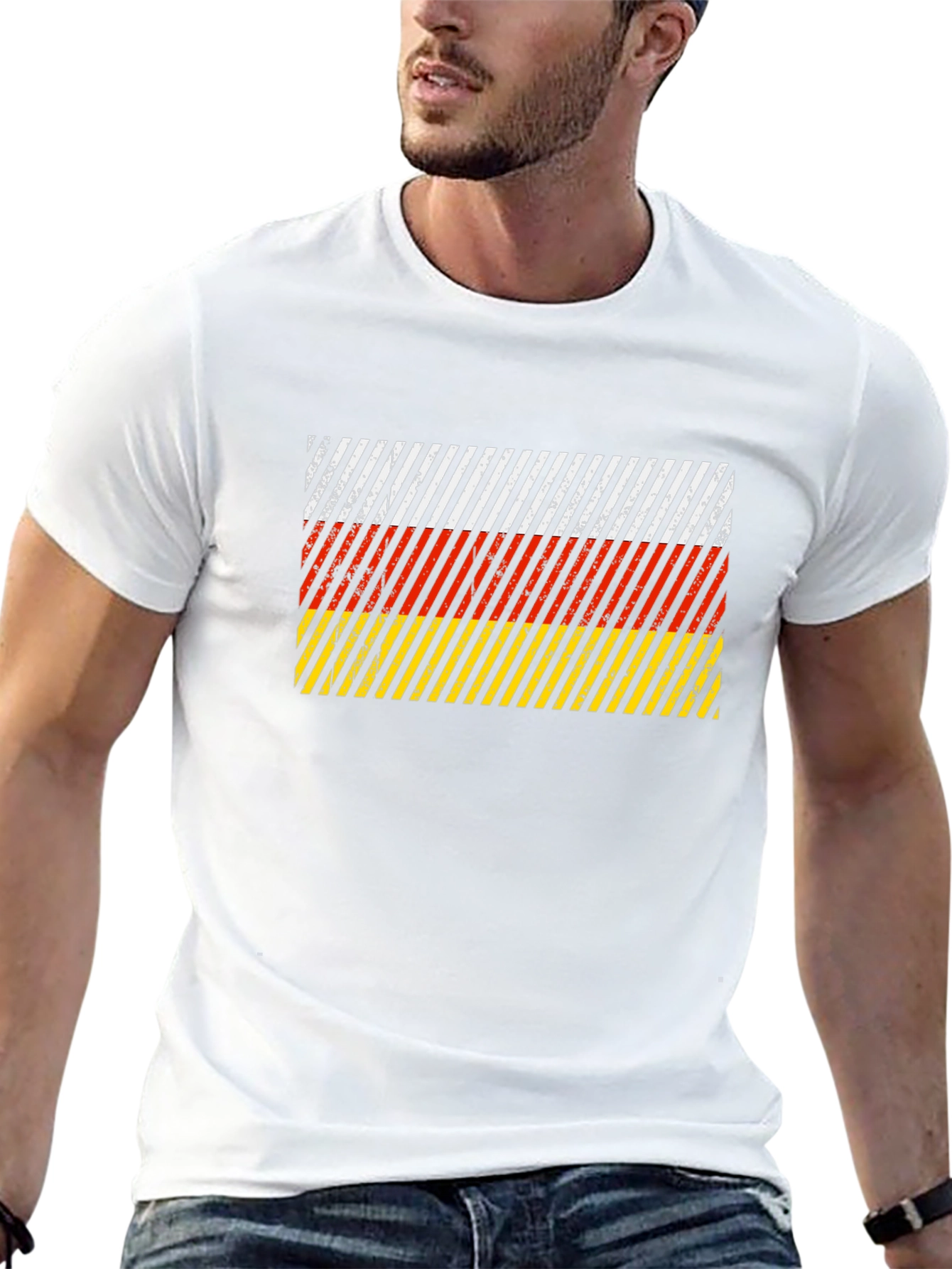 German Flag Inspired Striped T-Shirt