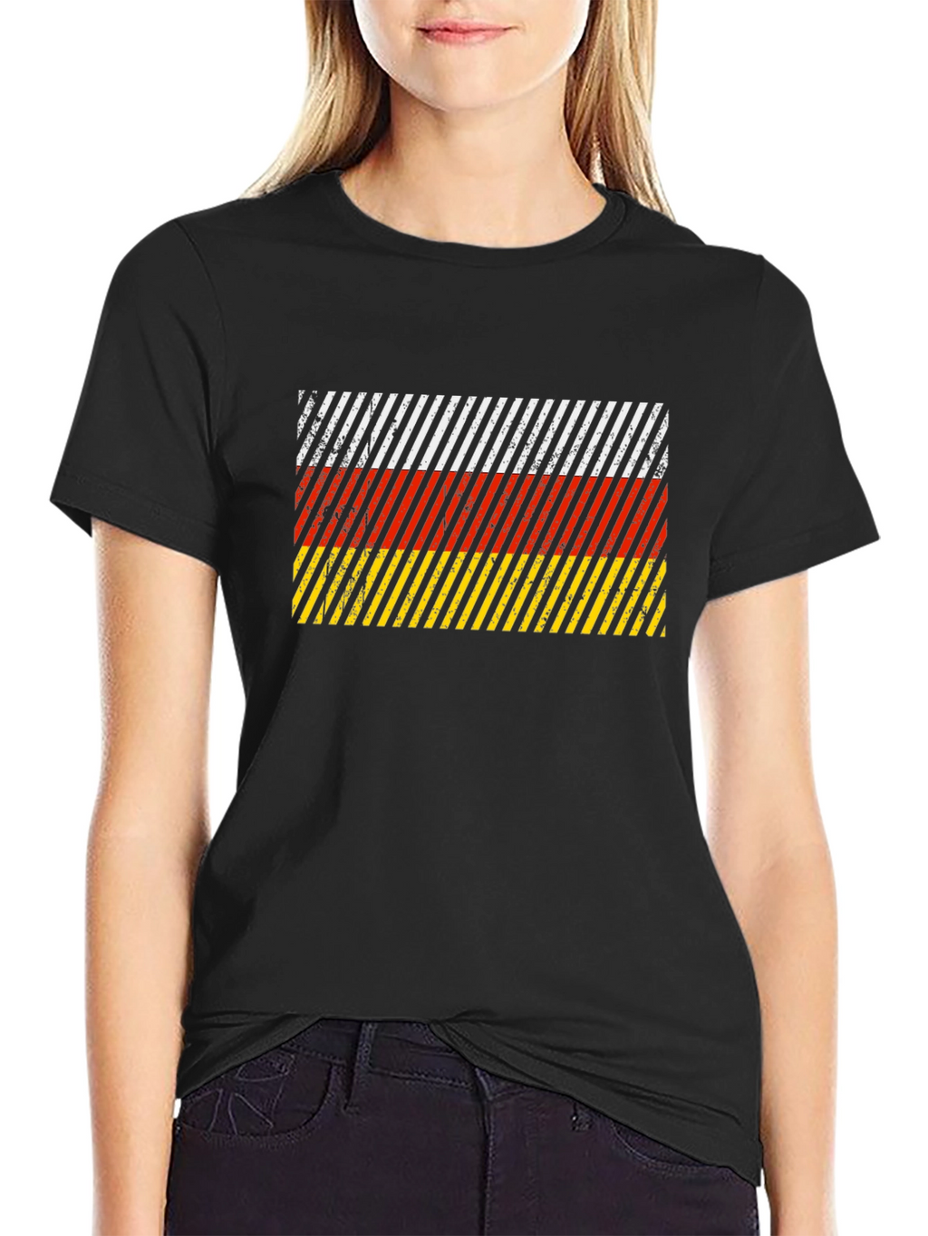German Flag Inspired Striped T-Shirt
