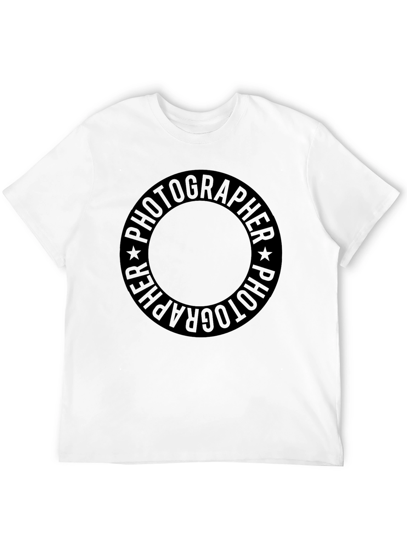 Photographer Circle Graphic Black T-Shirt