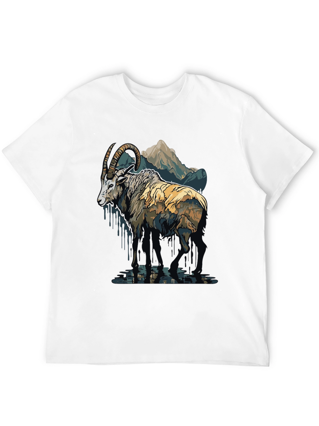 Mountain Ram Graphic Tee - Nature Inspired Design