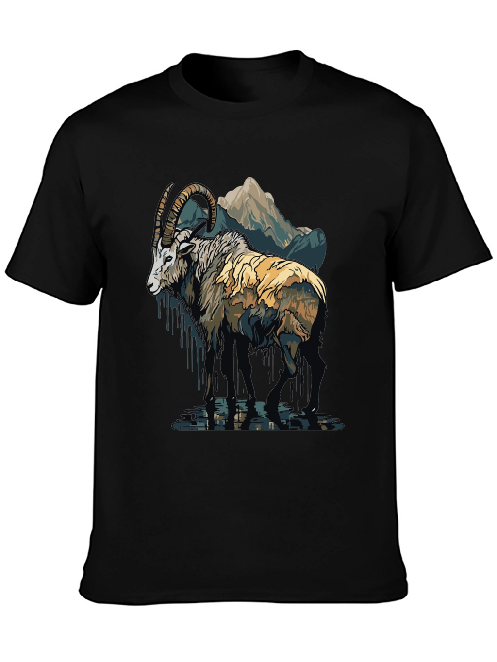 Mountain Ram Graphic Tee - Nature Inspired Design