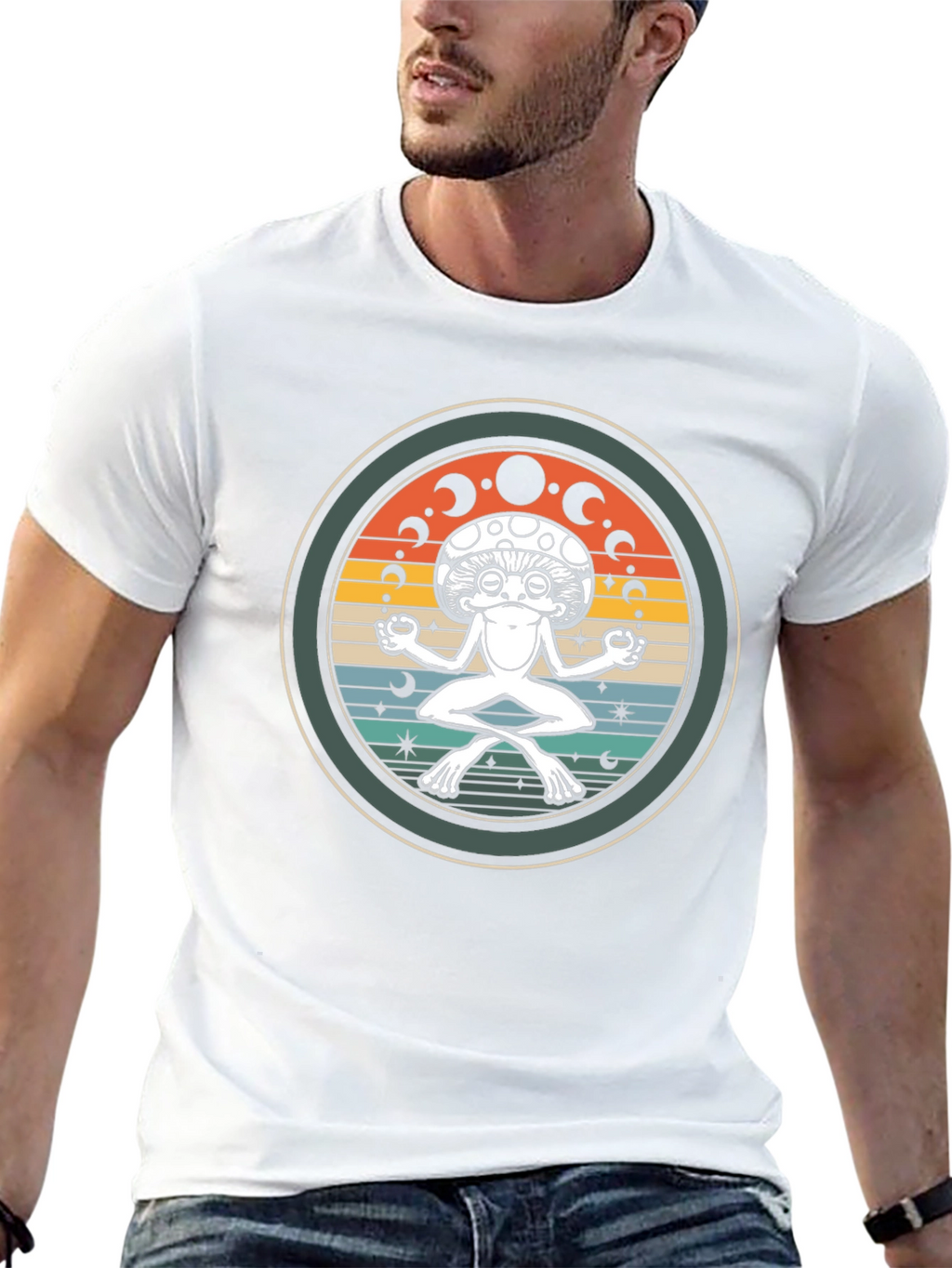 Mushroom Meditating Graphic Tee