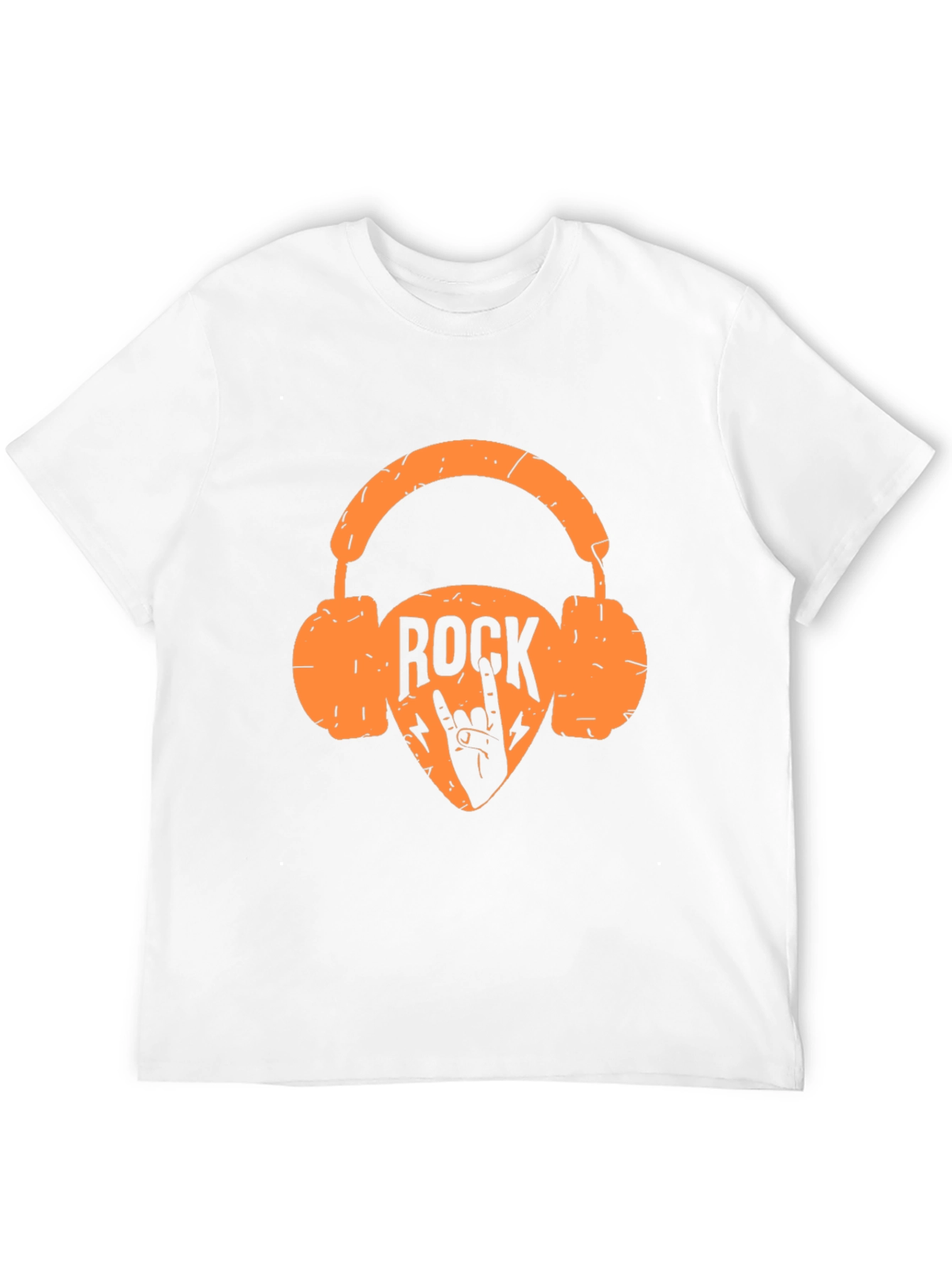 Rock Music Headphones Graphic Tee - Black T-Shirt