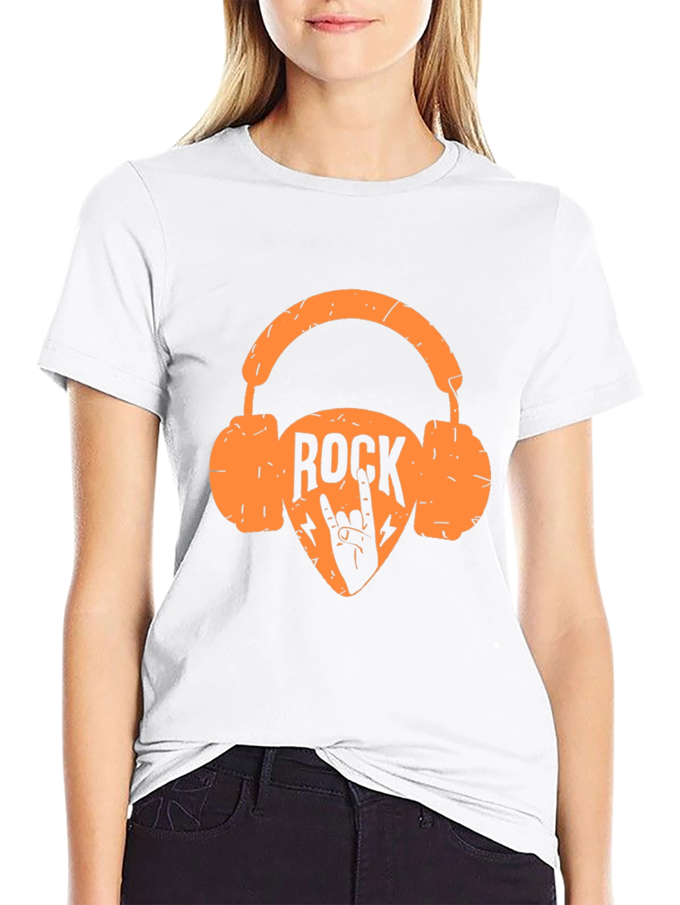 Rock Music Headphones Graphic Tee - Black T-Shirt