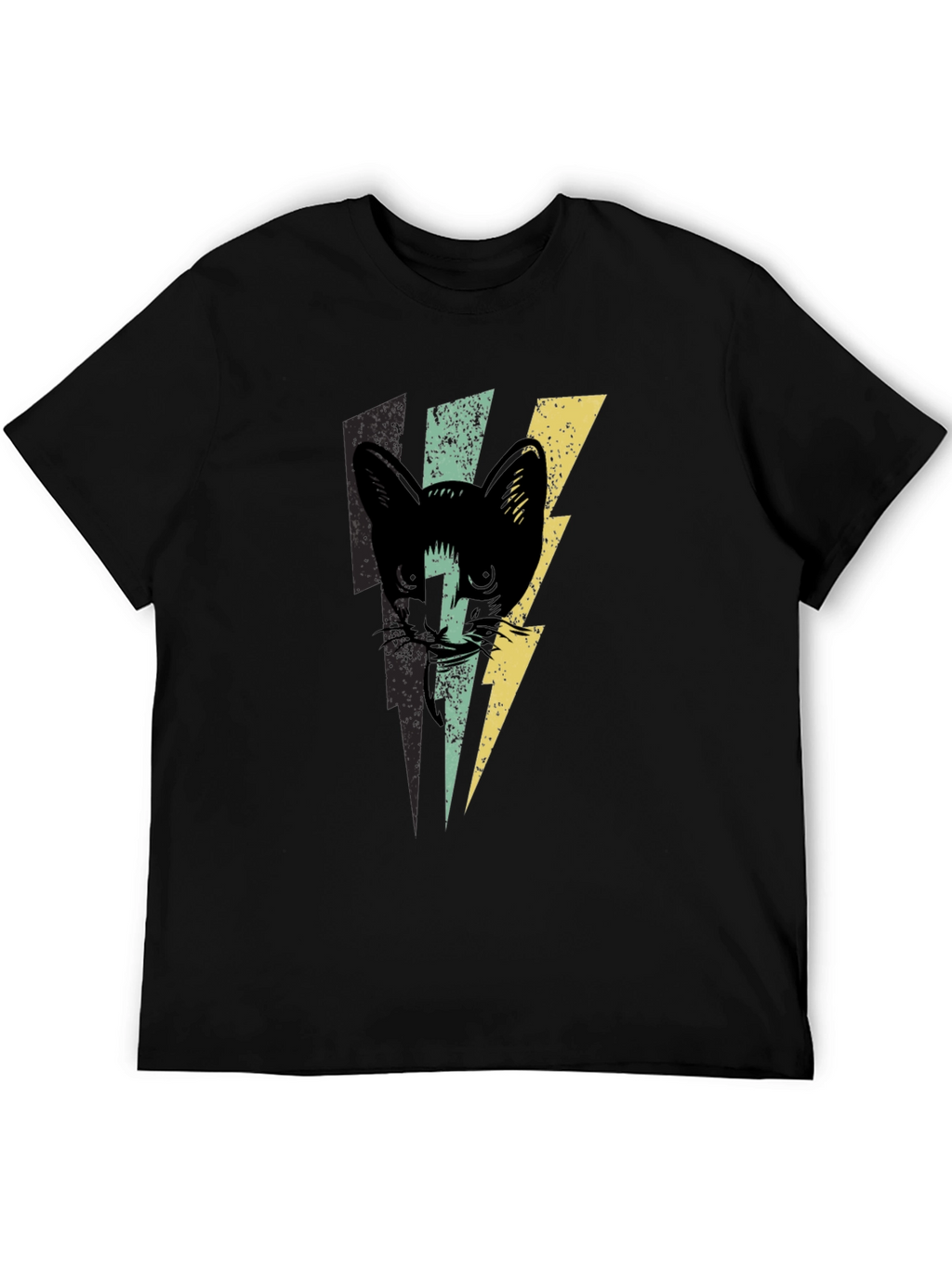 Cat Lightning Bolt Graphic T-Shirt