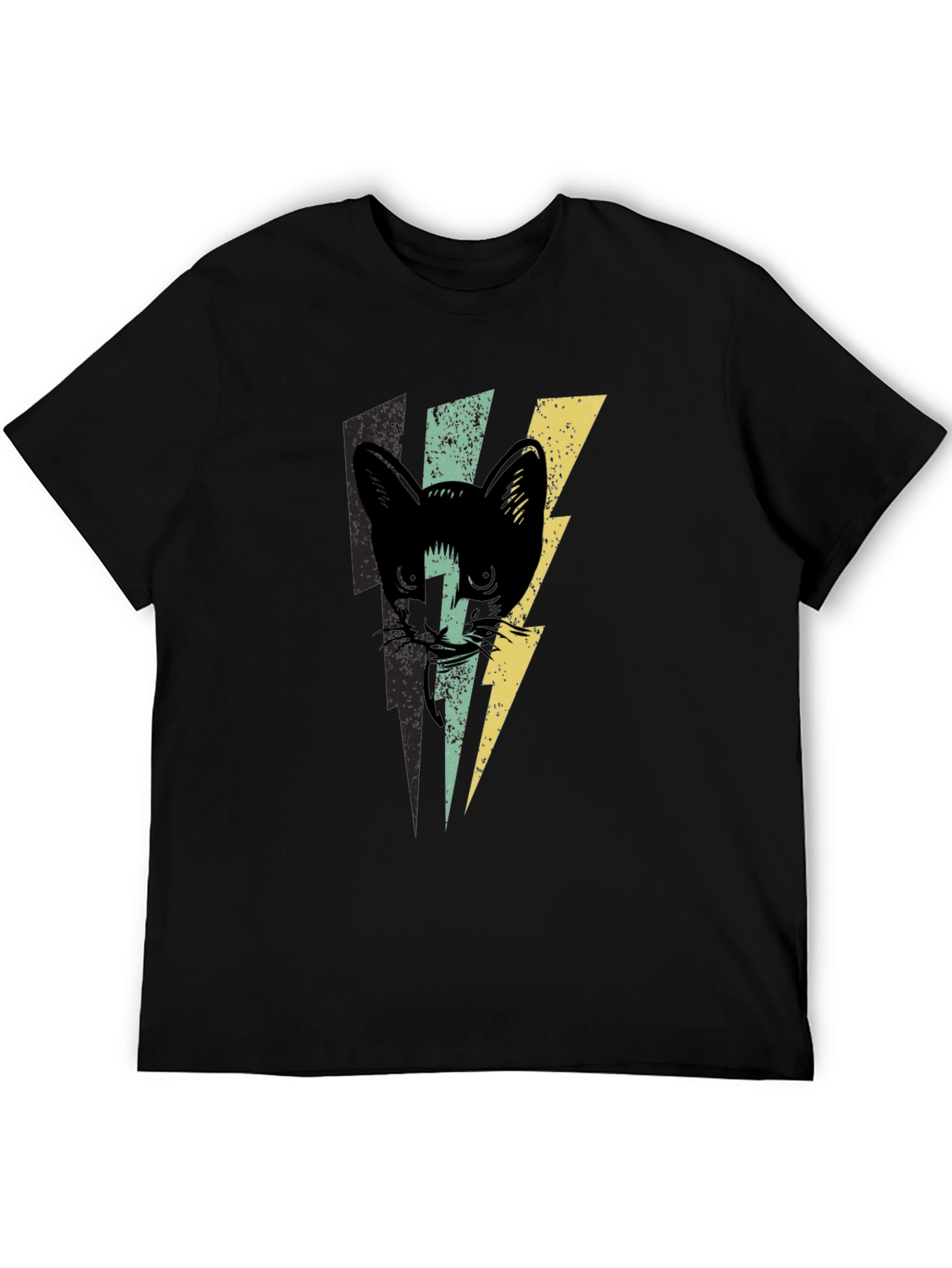 Cat Lightning Bolt Graphic T-Shirt