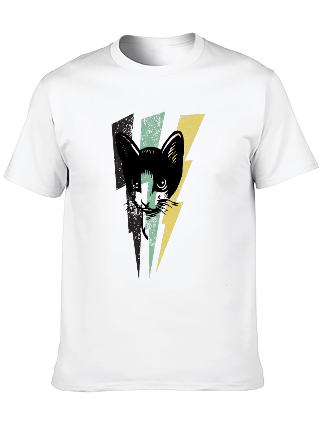 Cat Lightning Bolt Graphic T-Shirt