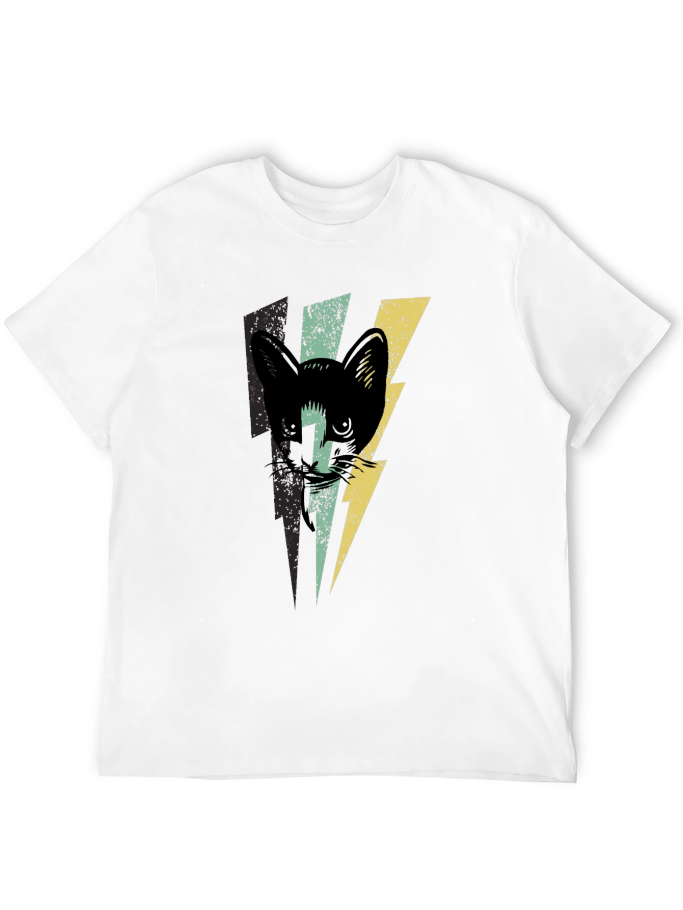 Cat Lightning Bolt Graphic T-Shirt