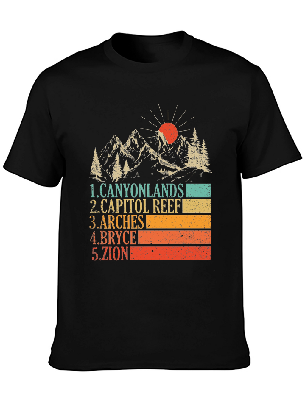 Utah National Parks Retro Graphic T-Shirt