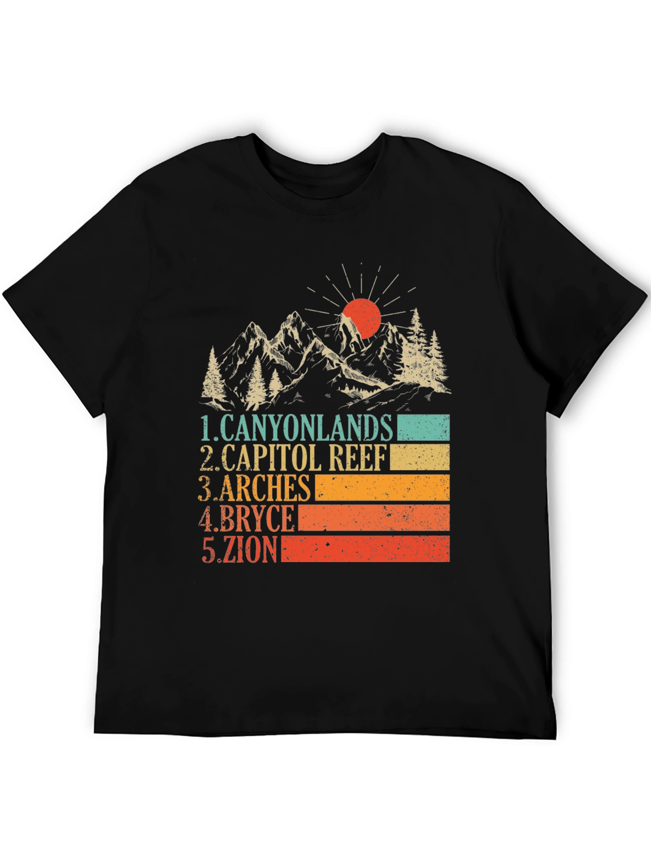 Utah National Parks Retro Graphic T-Shirt