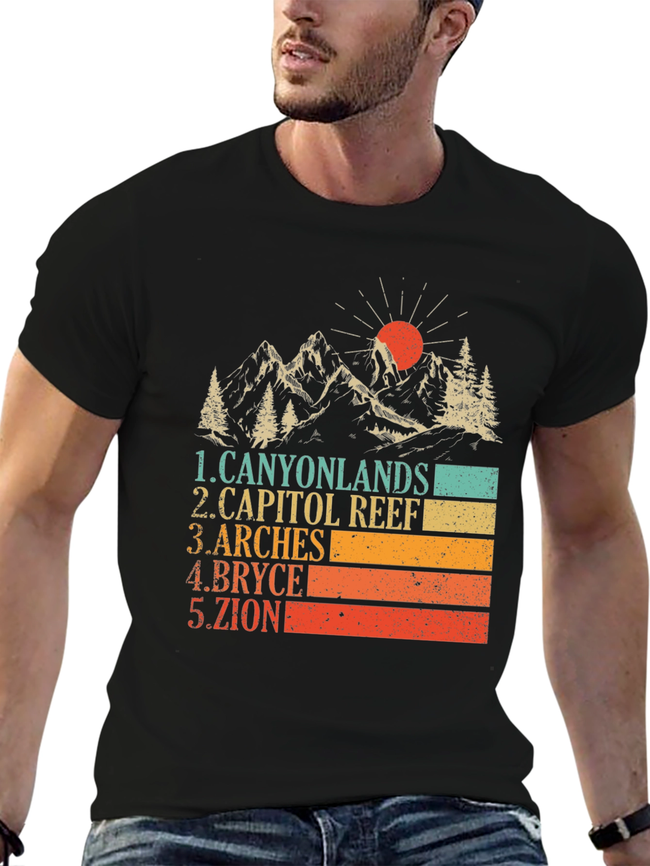 Utah National Parks Retro Graphic T-Shirt