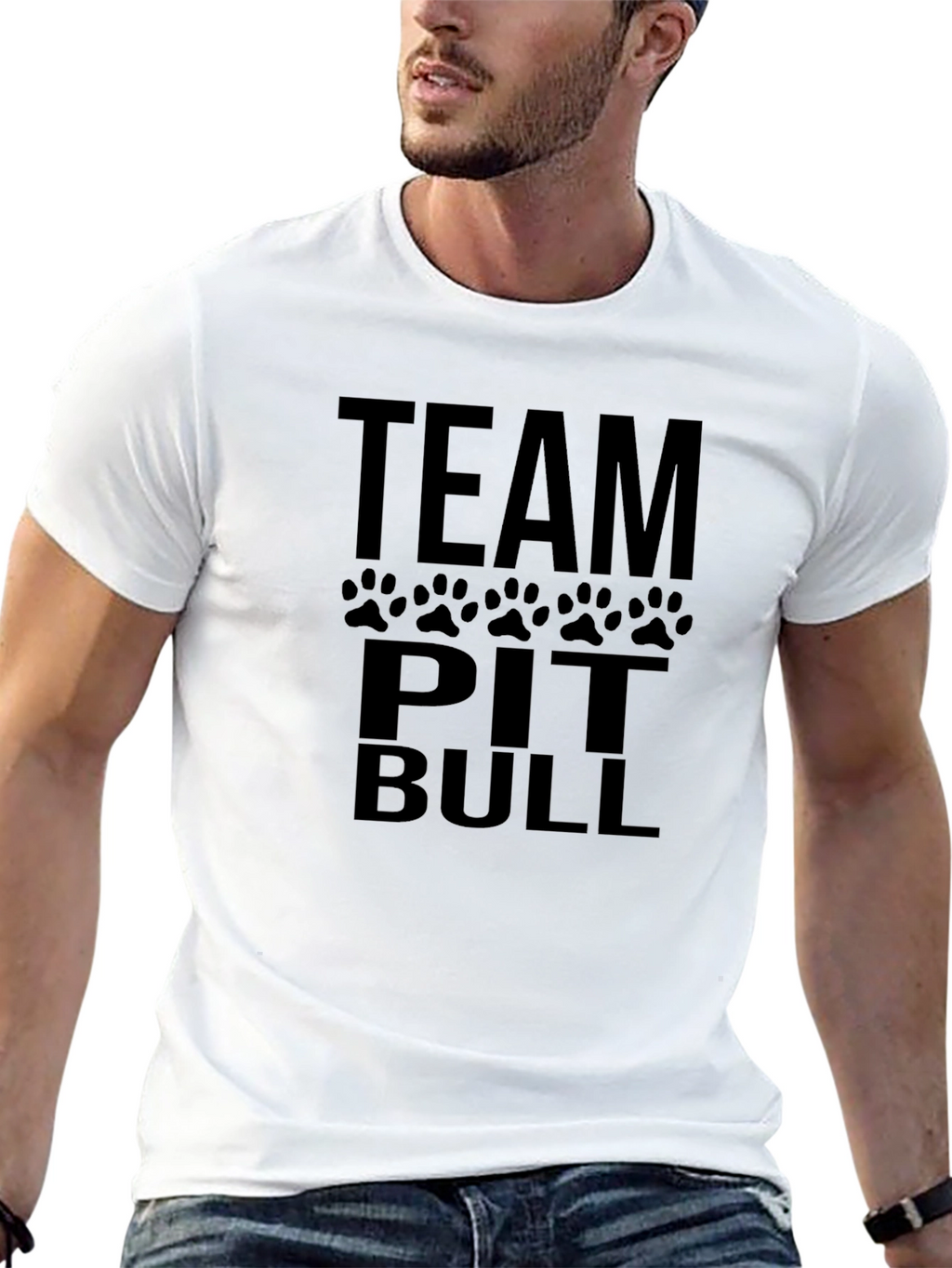 Team Pitbull Black Graphic Tee Shirt