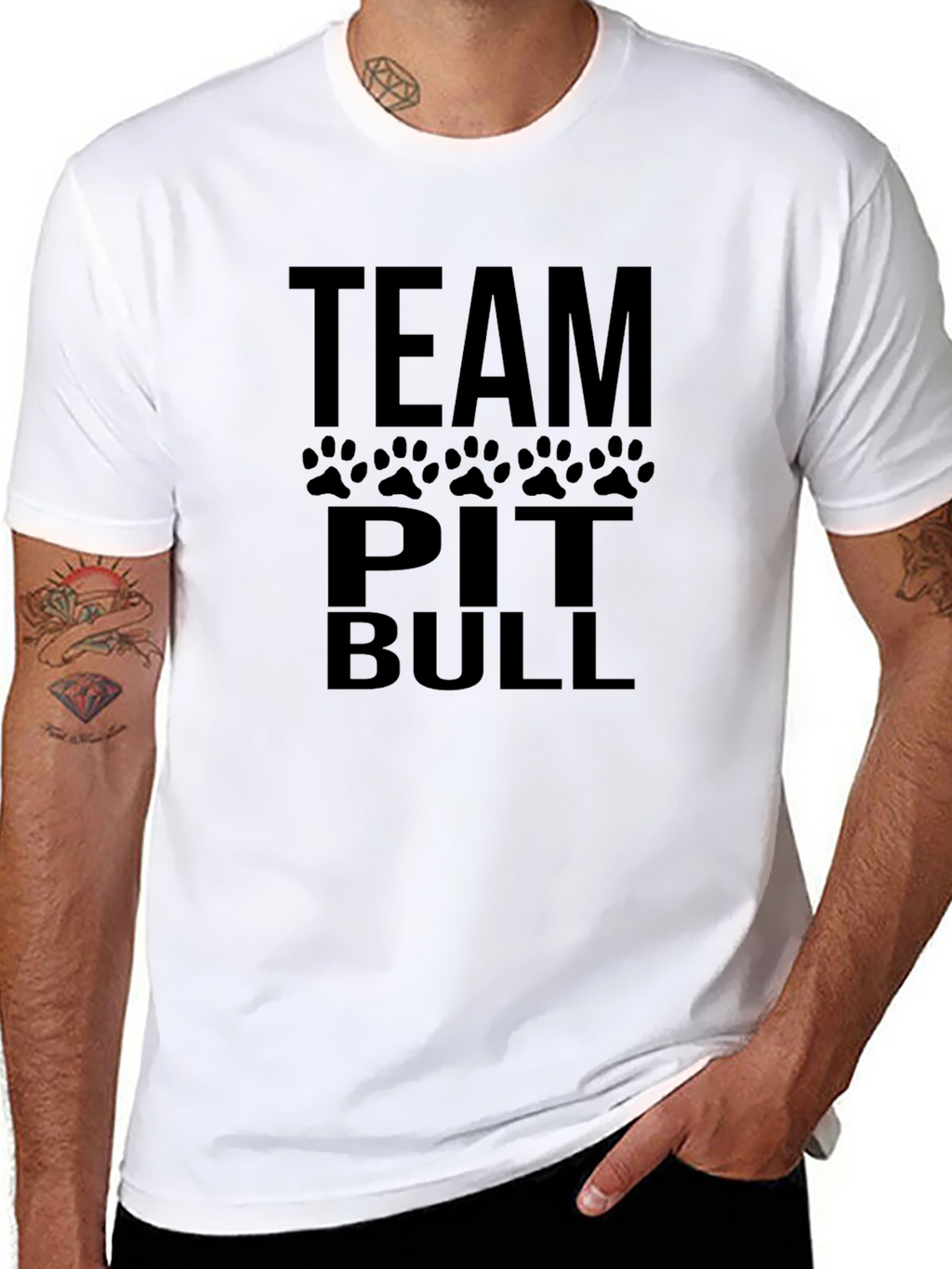 Team Pitbull Black Graphic Tee Shirt