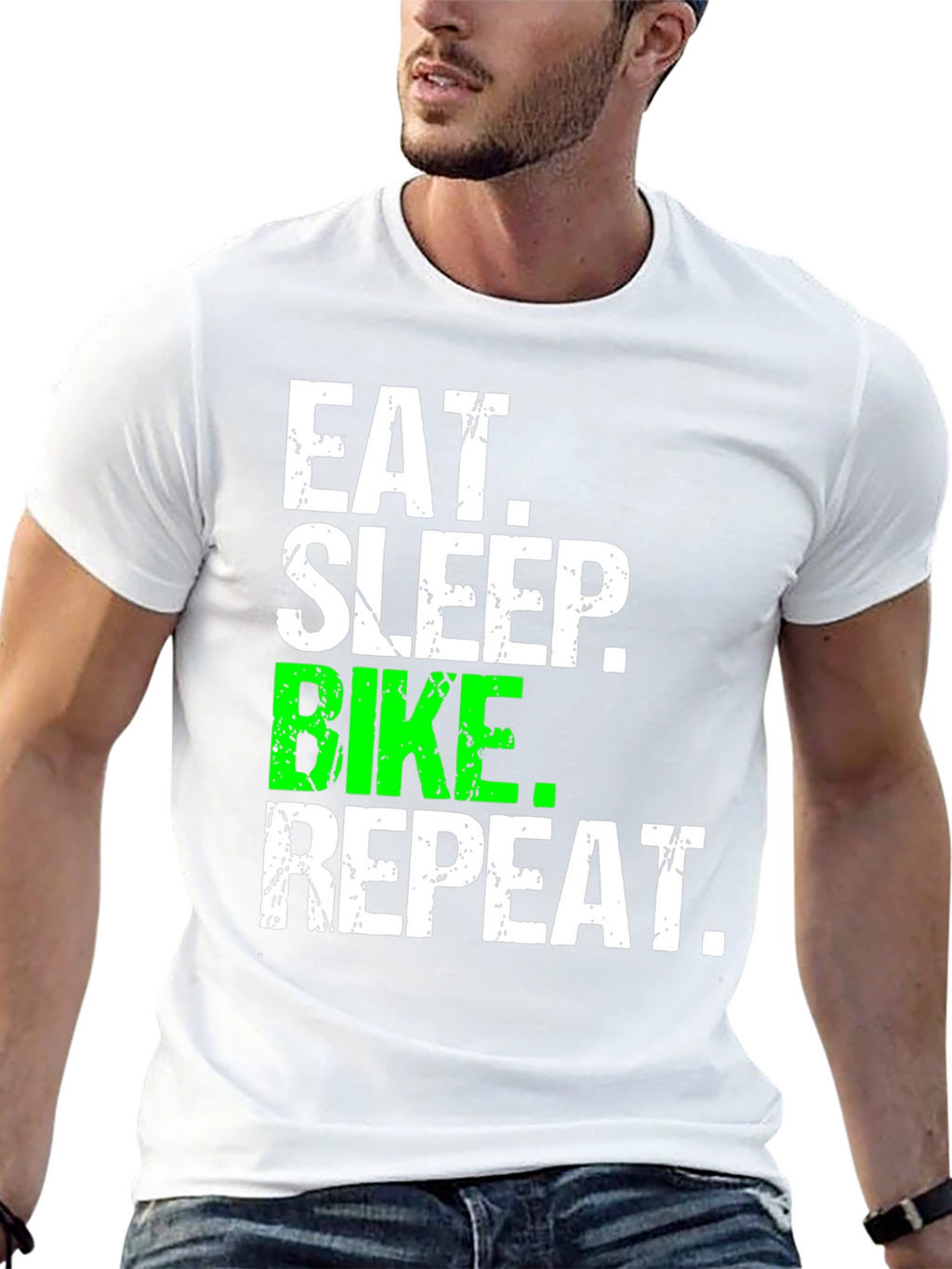 Eat Sleep Bike Repeat Graphic Tee
