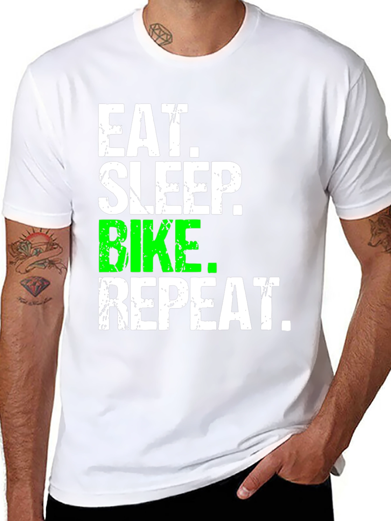 Eat Sleep Bike Repeat Graphic Tee