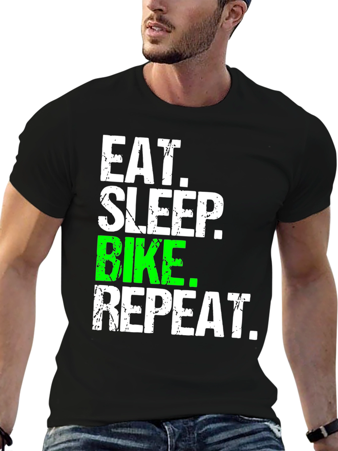 Eat Sleep Bike Repeat Graphic Tee