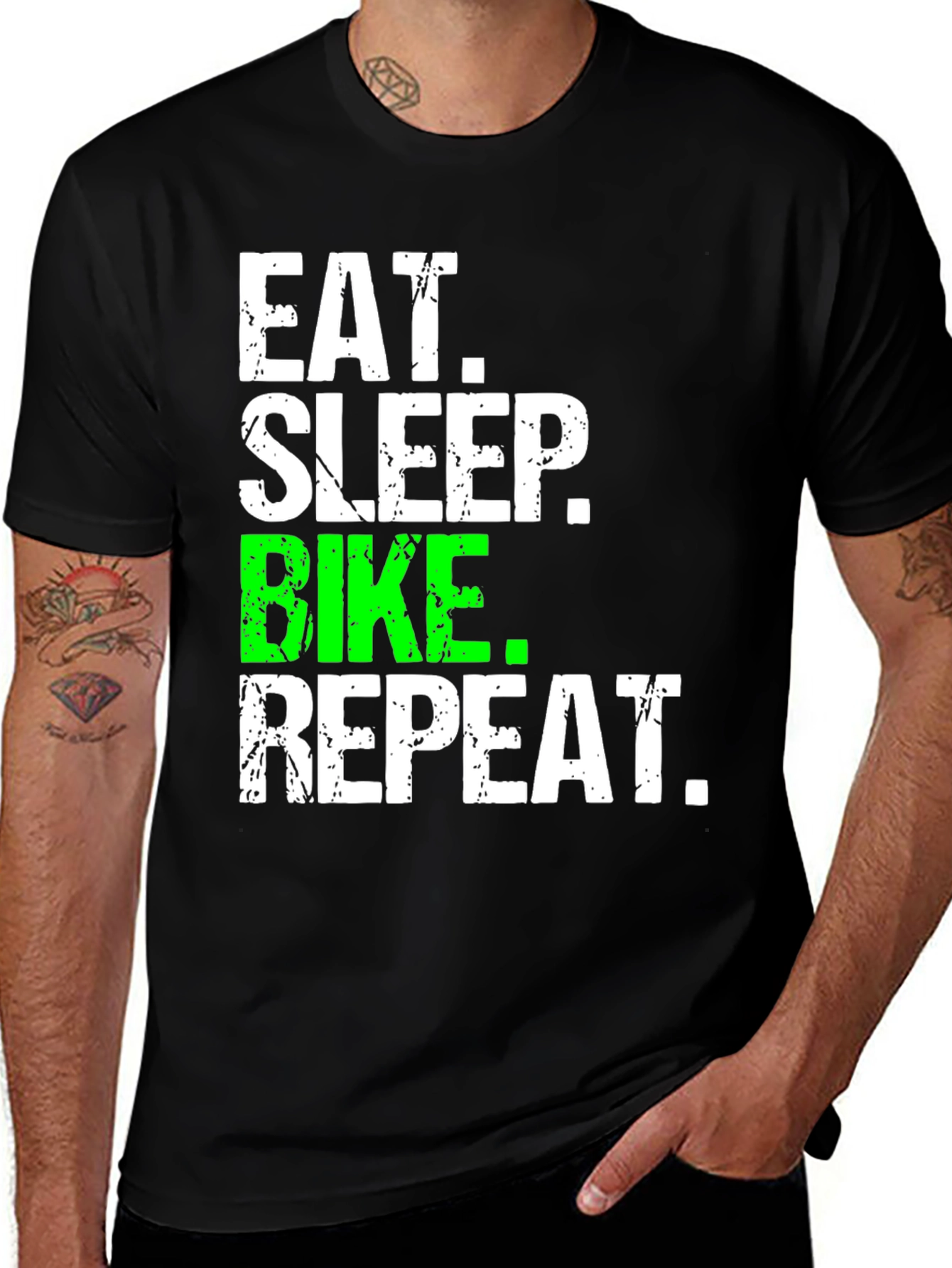 Eat Sleep Bike Repeat Graphic Tee