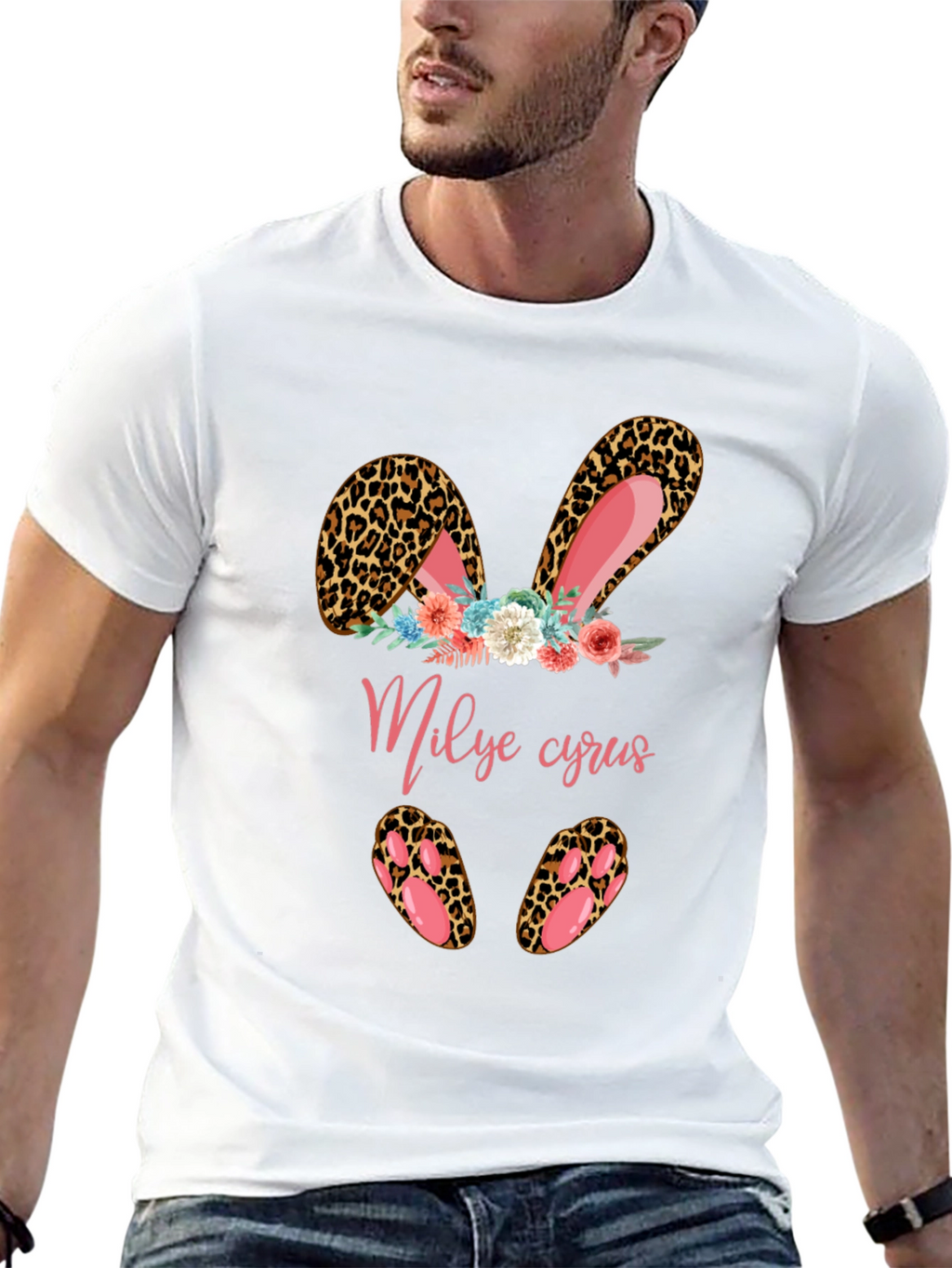 Leopard Easter Bunny T-Shirt