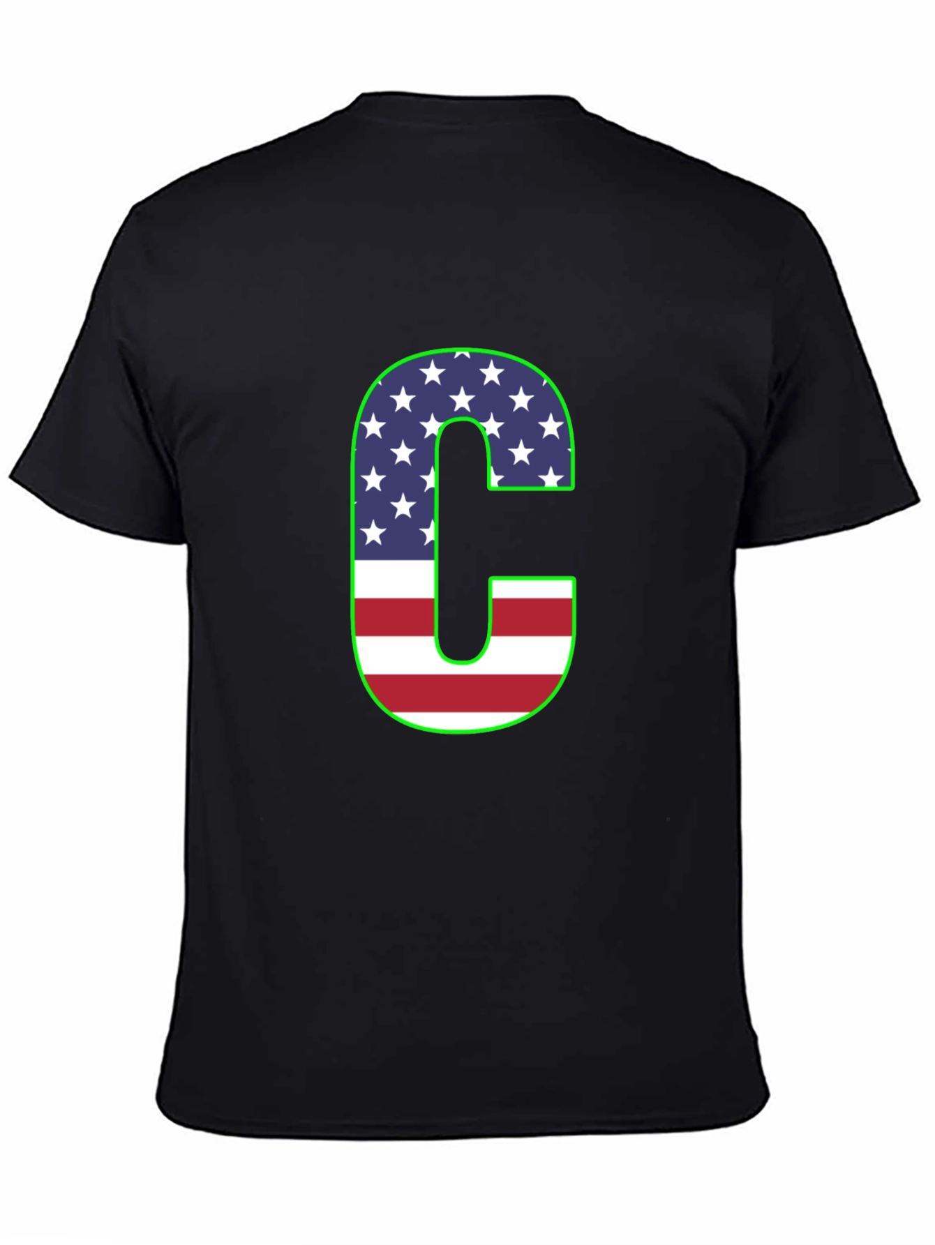 Letter C USA Flag T-Shirt - Patriotic Pride!