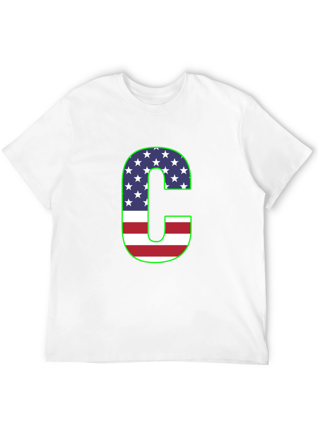 Letter C USA Flag T-Shirt - Patriotic Pride!