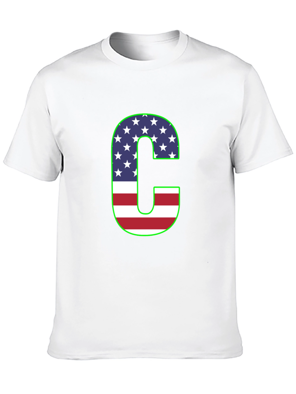 Letter C USA Flag T-Shirt - Patriotic Pride!