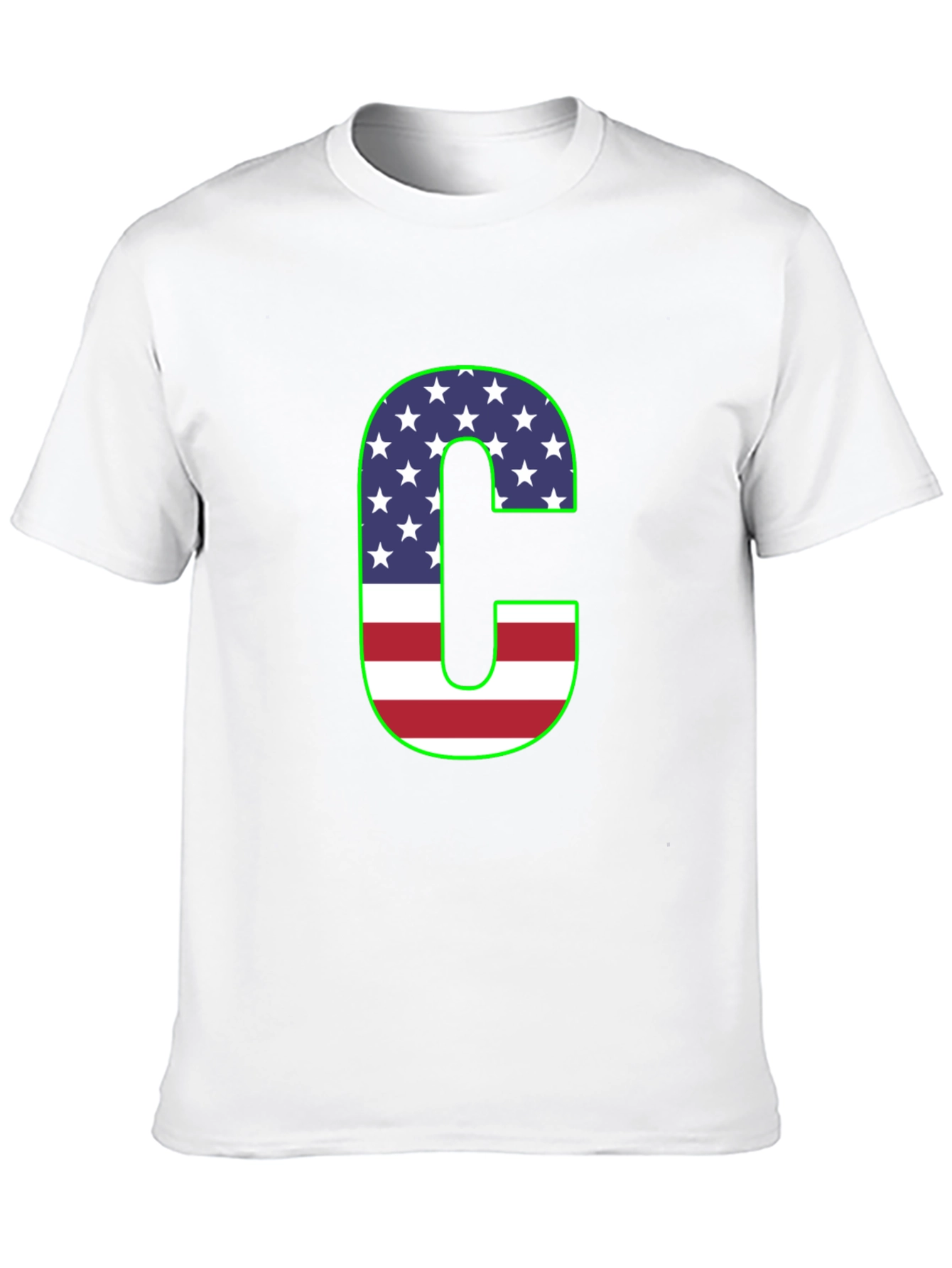 Letter C USA Flag T-Shirt - Patriotic Pride!