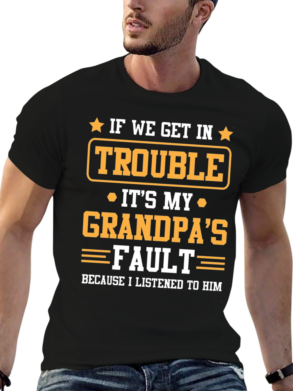Grandpas Fault T-Shirt - Funny Grandparent Gift