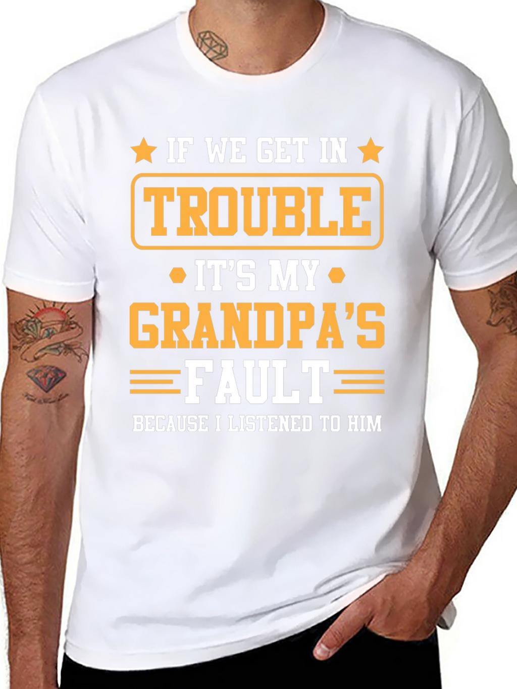 Grandpas Fault T-Shirt - Funny Grandparent Gift