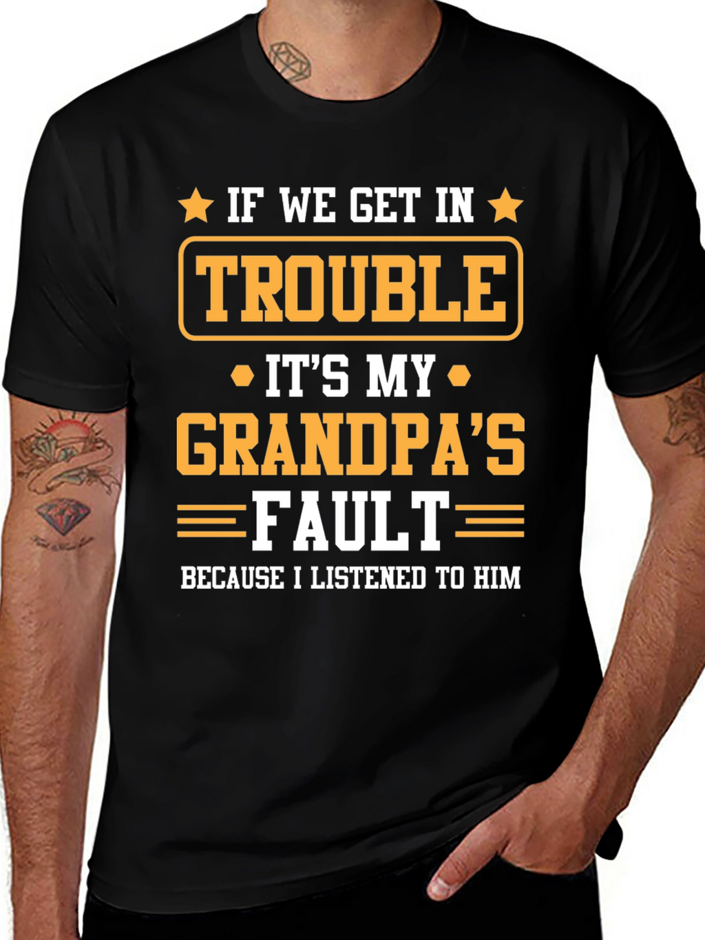 Grandpas Fault T-Shirt - Funny Grandparent Gift