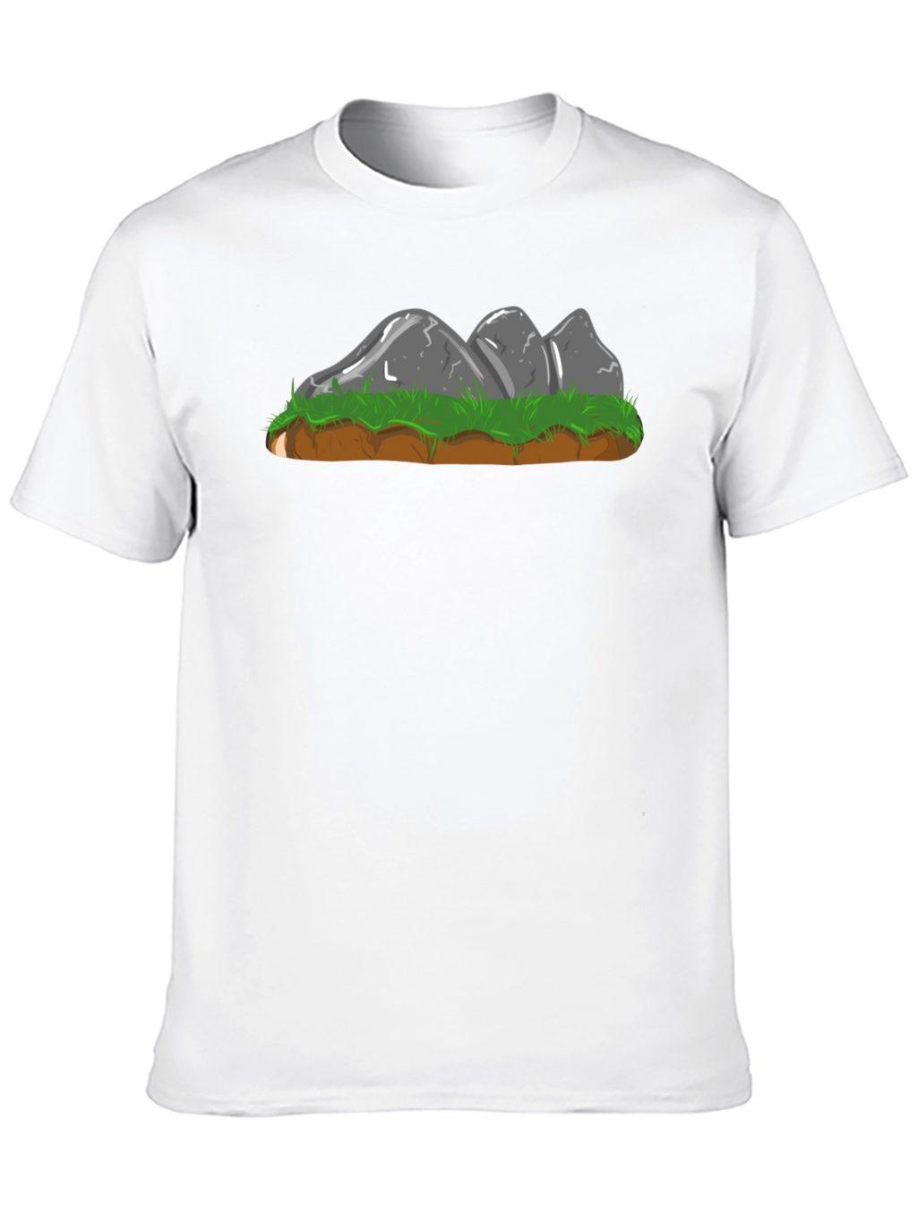 Cartoon Rock Formation Graphic Tee - Black