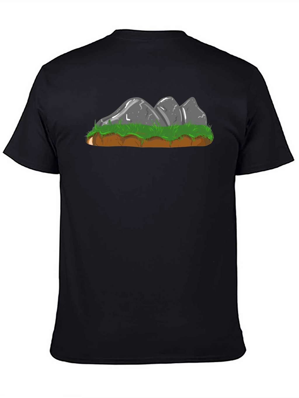 Cartoon Rock Formation Graphic Tee - Black