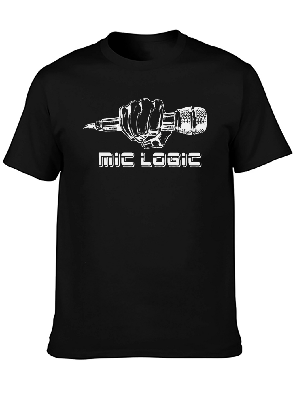 Mic Logic Black T-Shirt - Graphic Tee