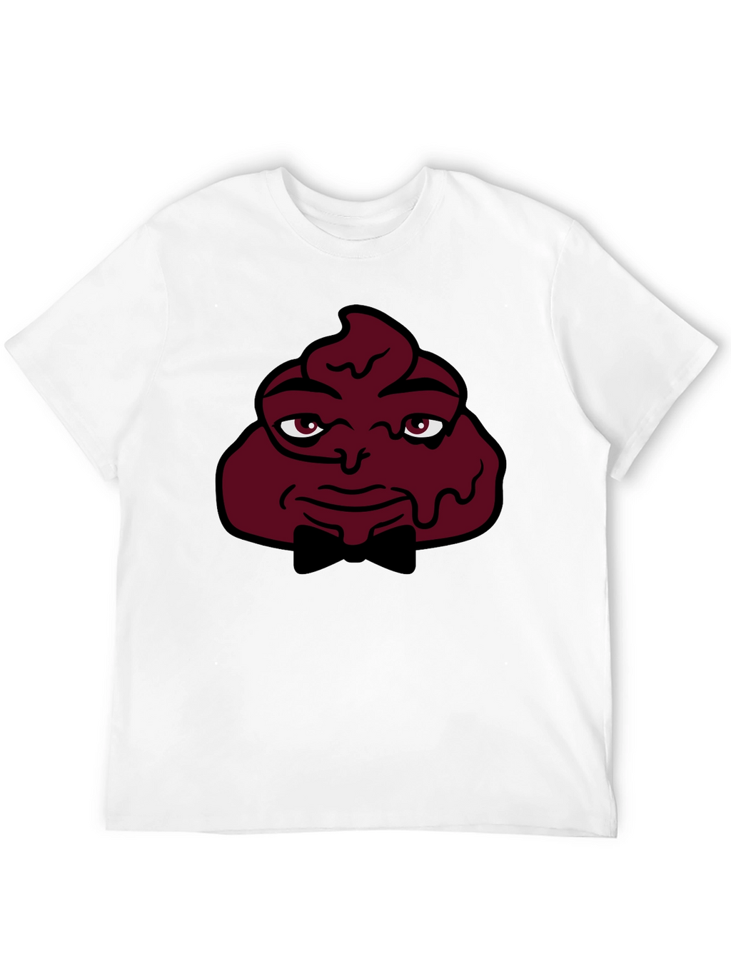 Funny Poop Emoji Man T-Shirt - Black