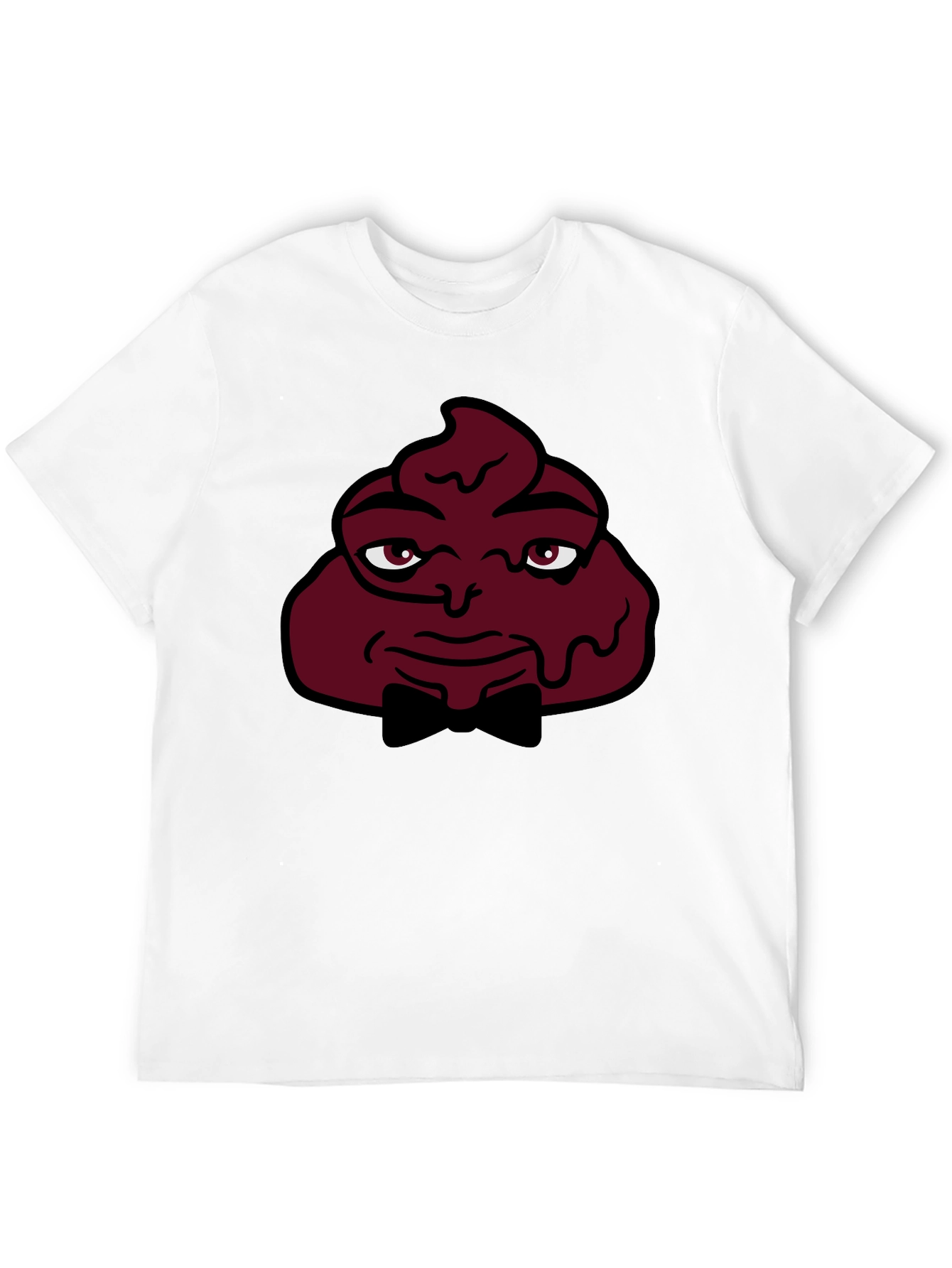 Funny Poop Emoji Man T-Shirt - Black
