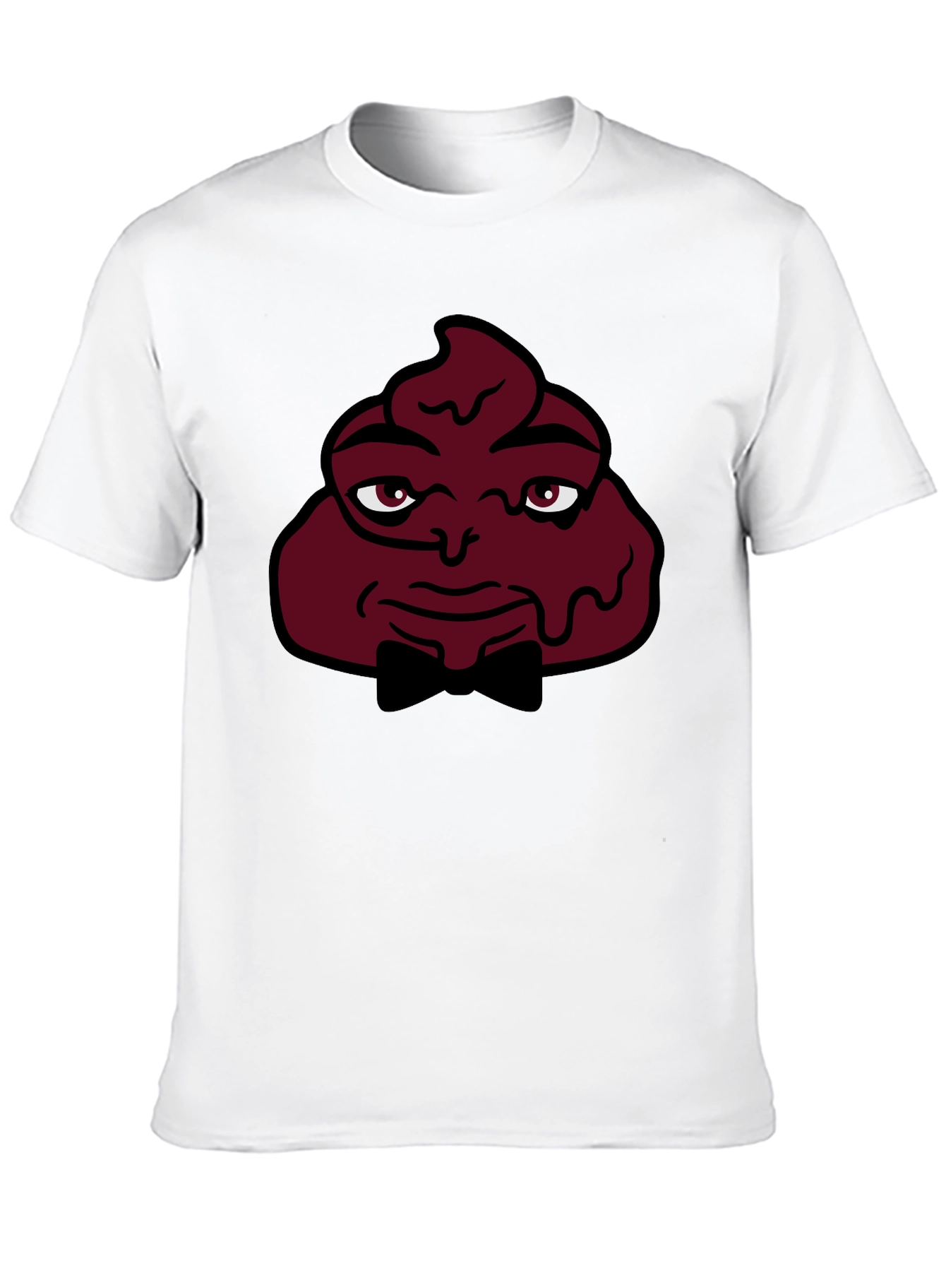 Funny Poop Emoji Man T-Shirt - Black