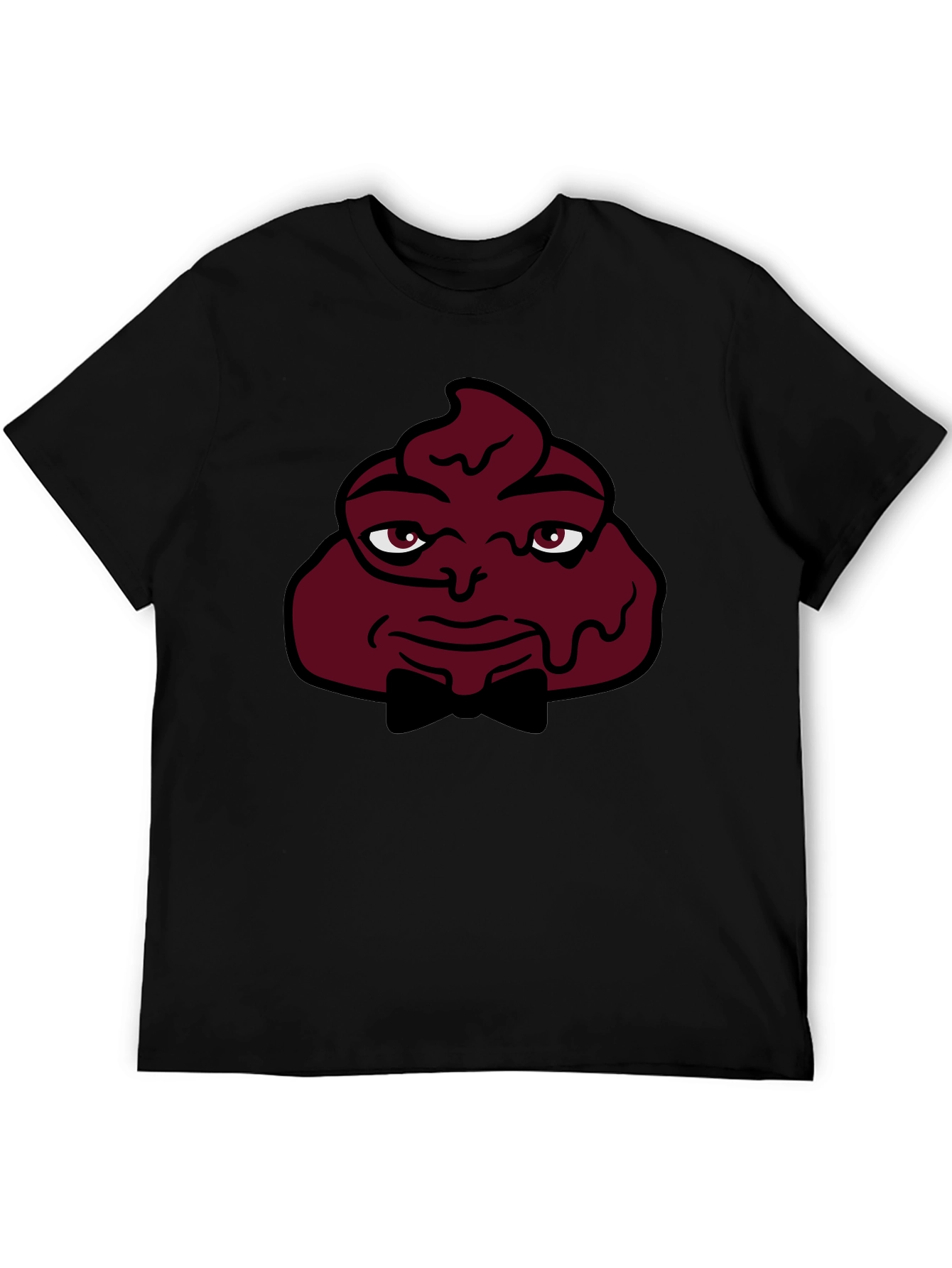 Funny Poop Emoji Man T-Shirt - Black