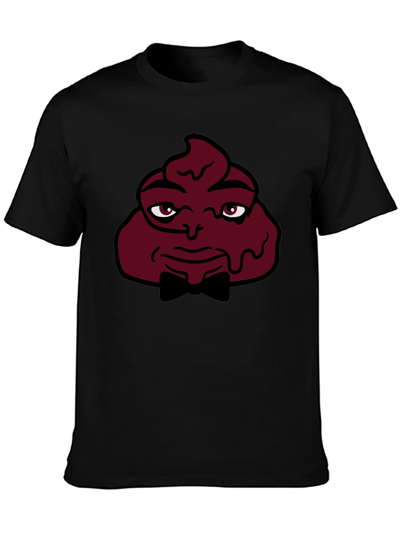 Funny Poop Emoji Man T-Shirt - Black