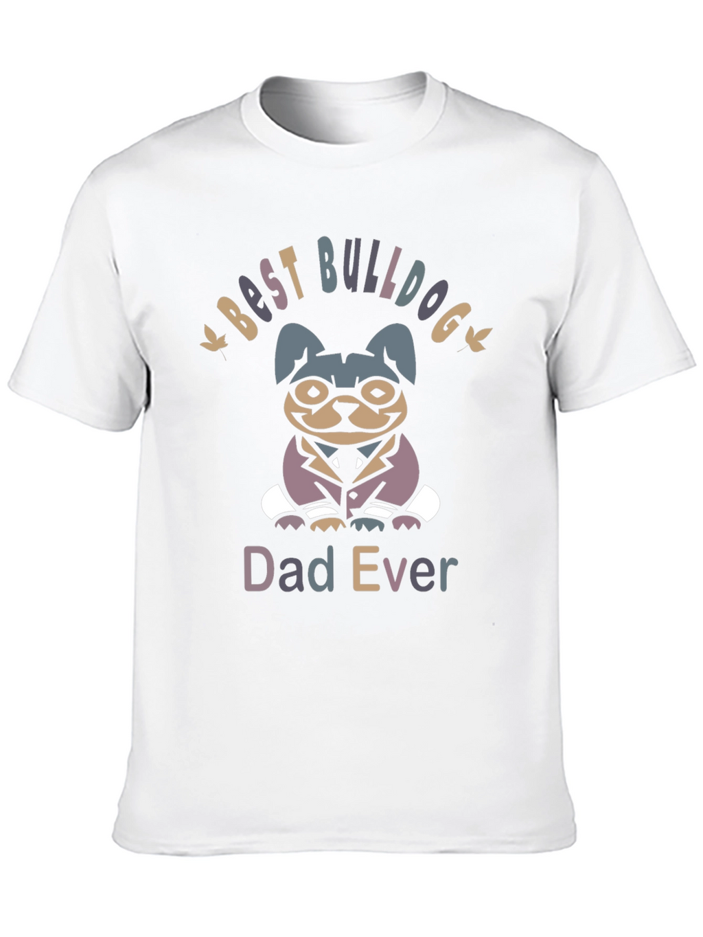 Best Bulldog Dad Ever Black Graphic Tee
