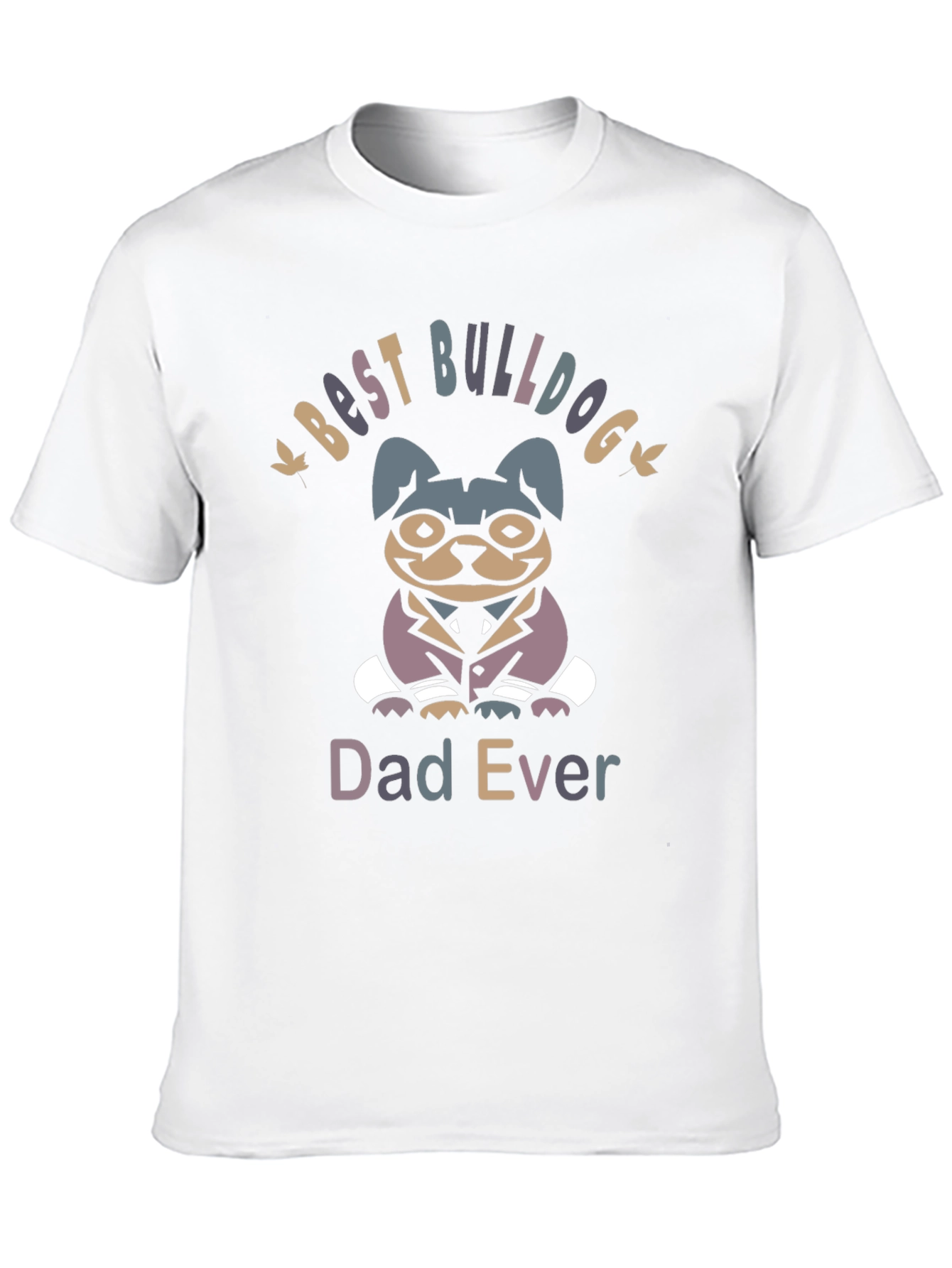 Best Bulldog Dad Ever Black Graphic Tee
