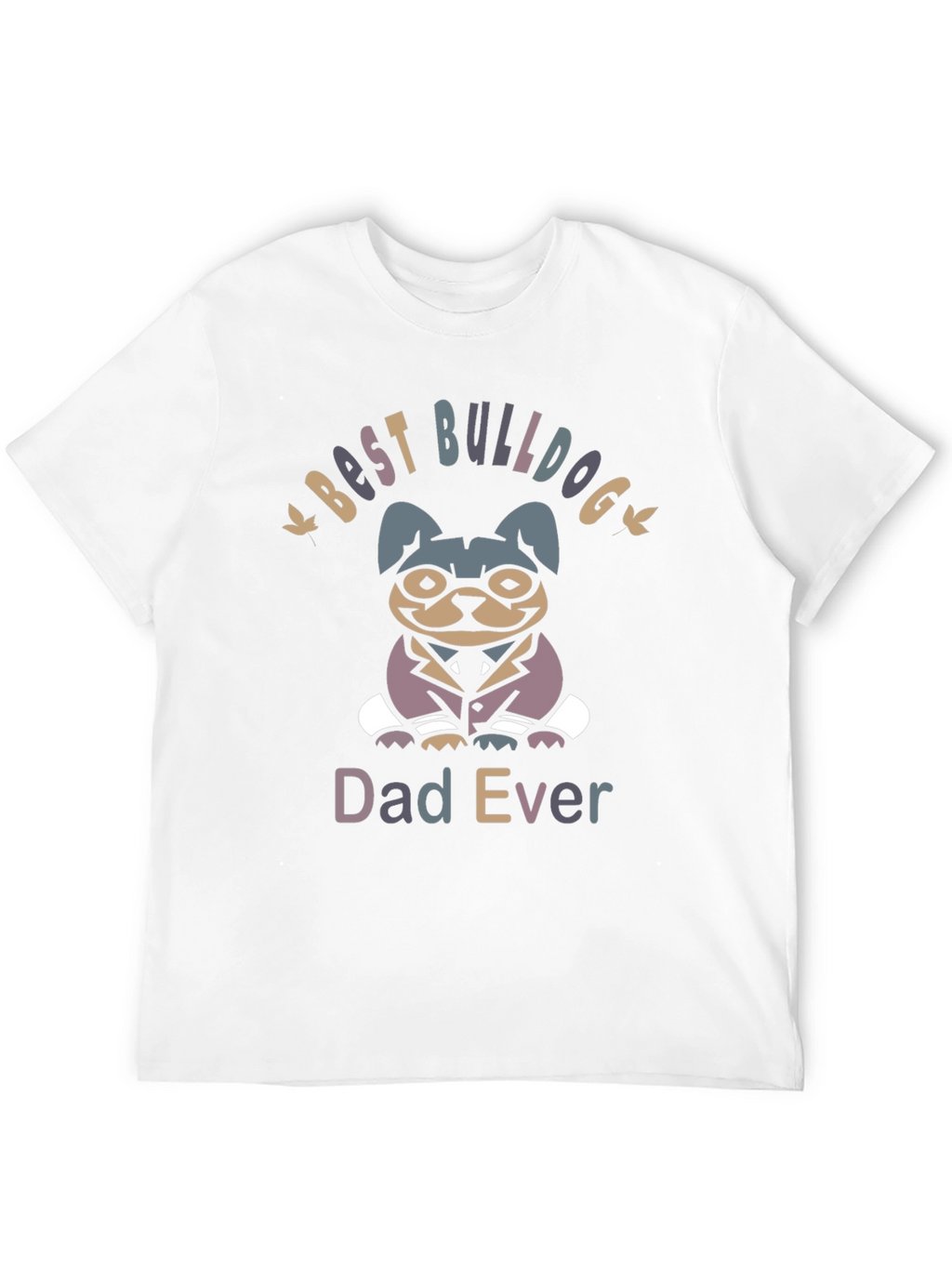 Best Bulldog Dad Ever Black Graphic Tee