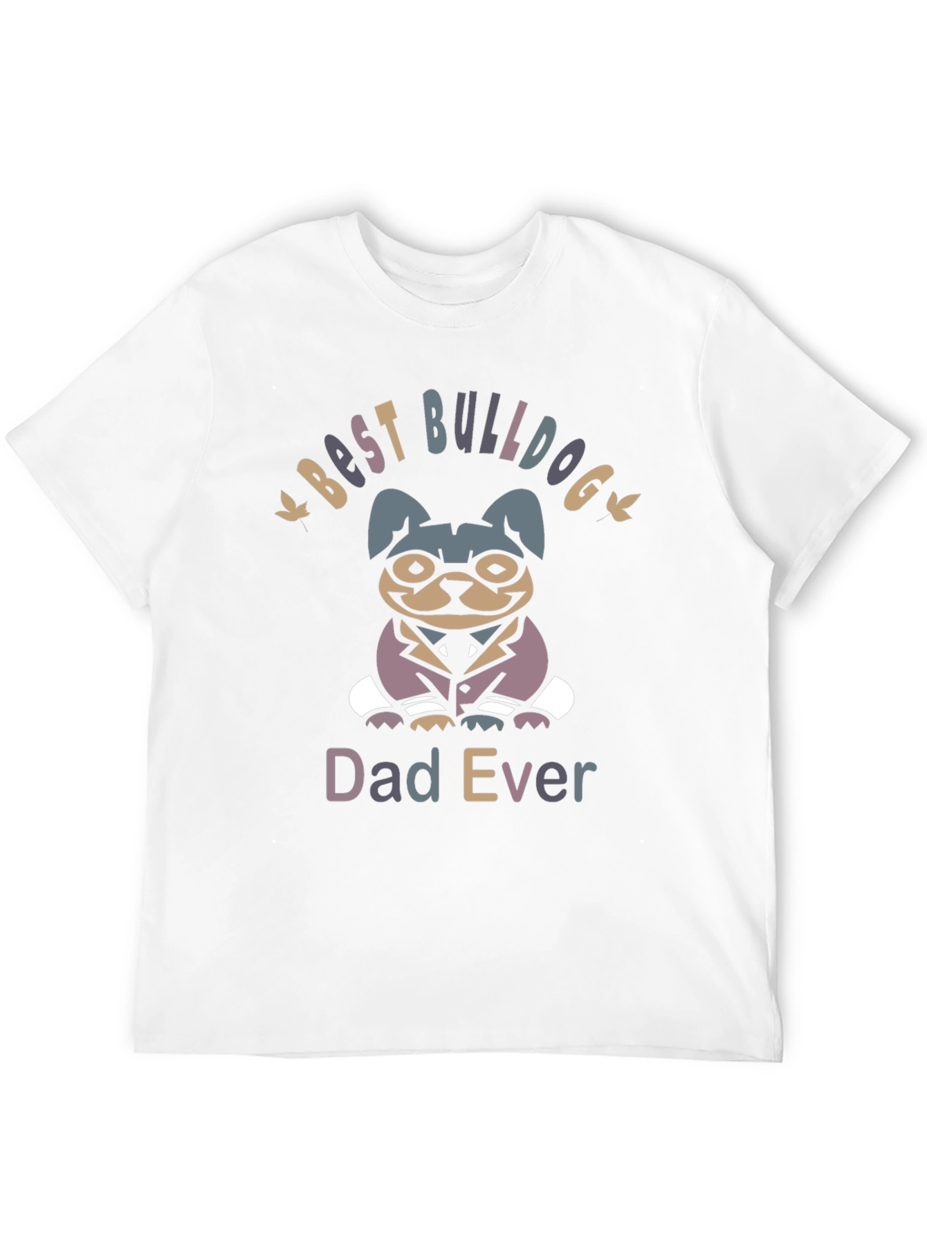 Best Bulldog Dad Ever Black Graphic Tee