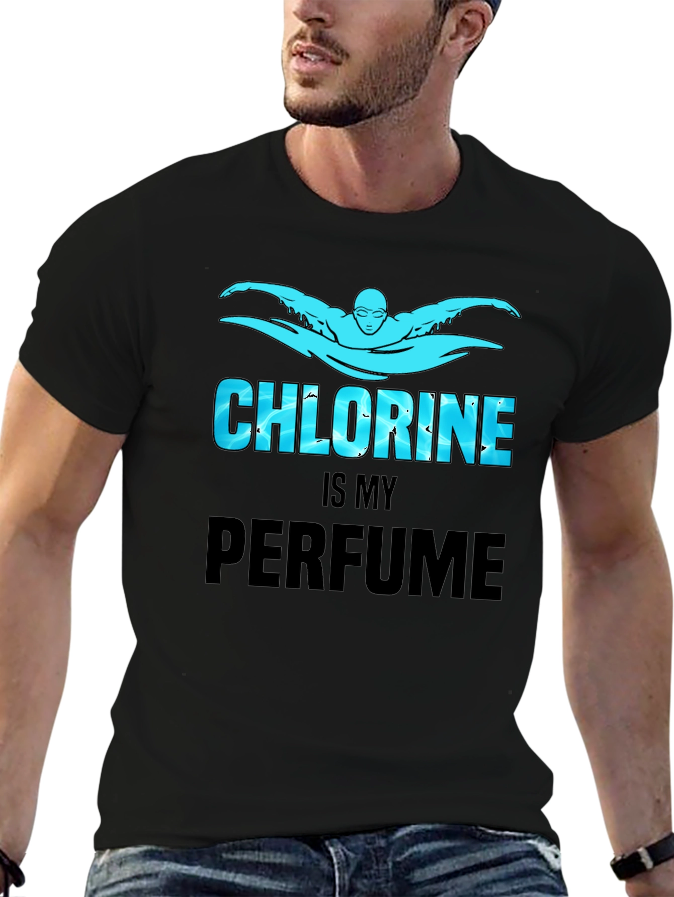 Chlorine is My Perfume Graphic Tee Shirt