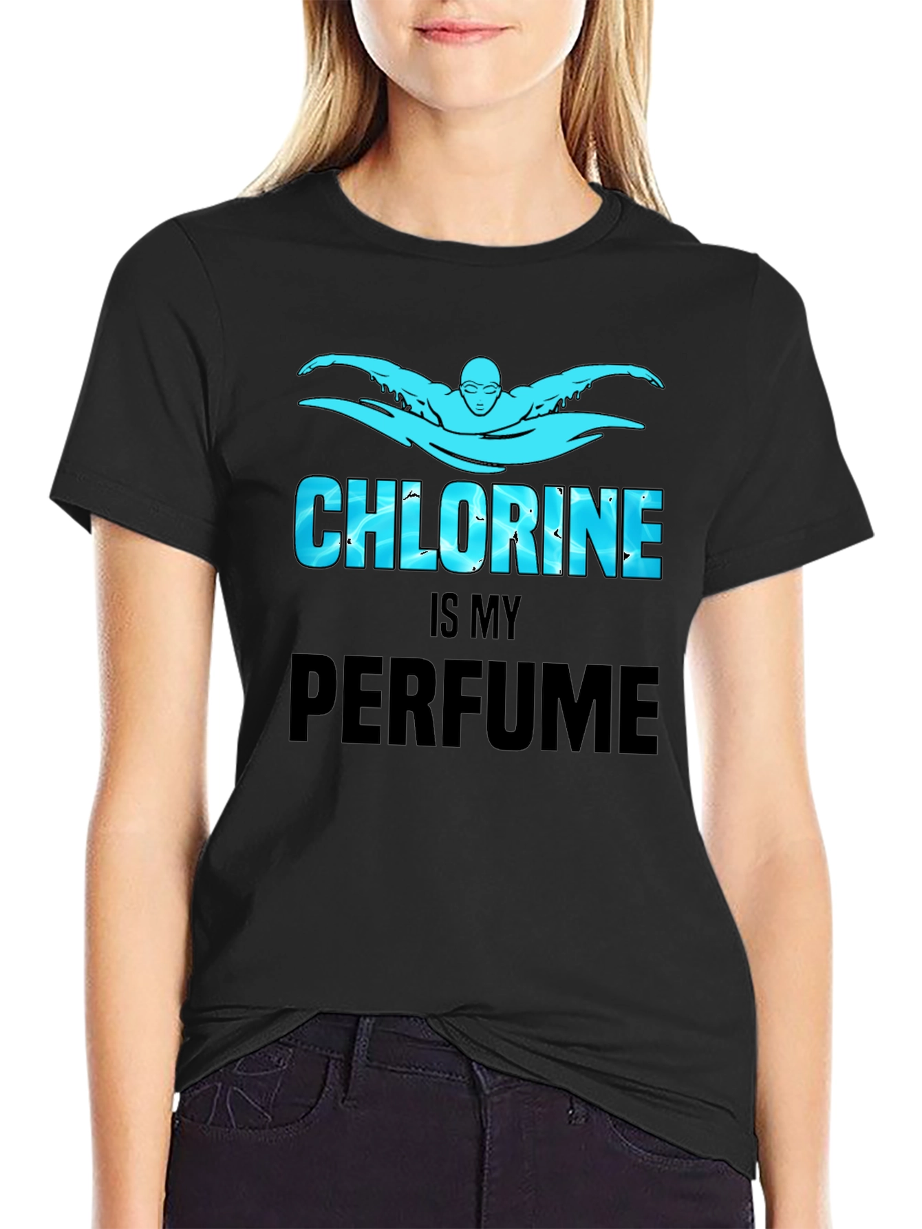 Chlorine is My Perfume Graphic Tee Shirt