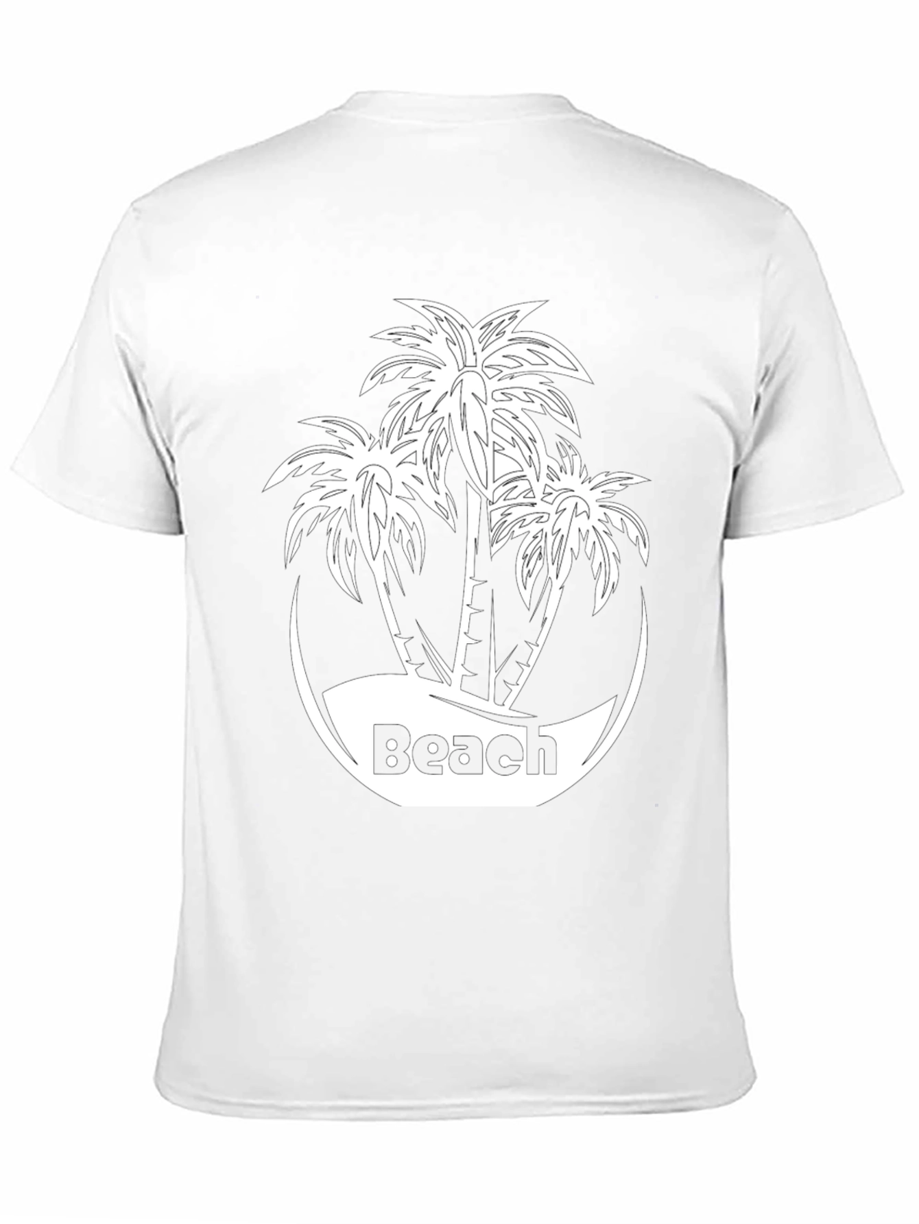 Black Beach Palm Tree T-Shirt