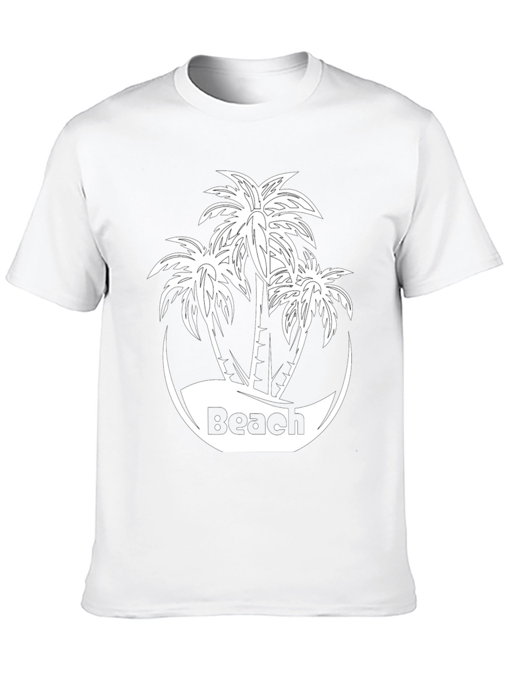Black Beach Palm Tree T-Shirt