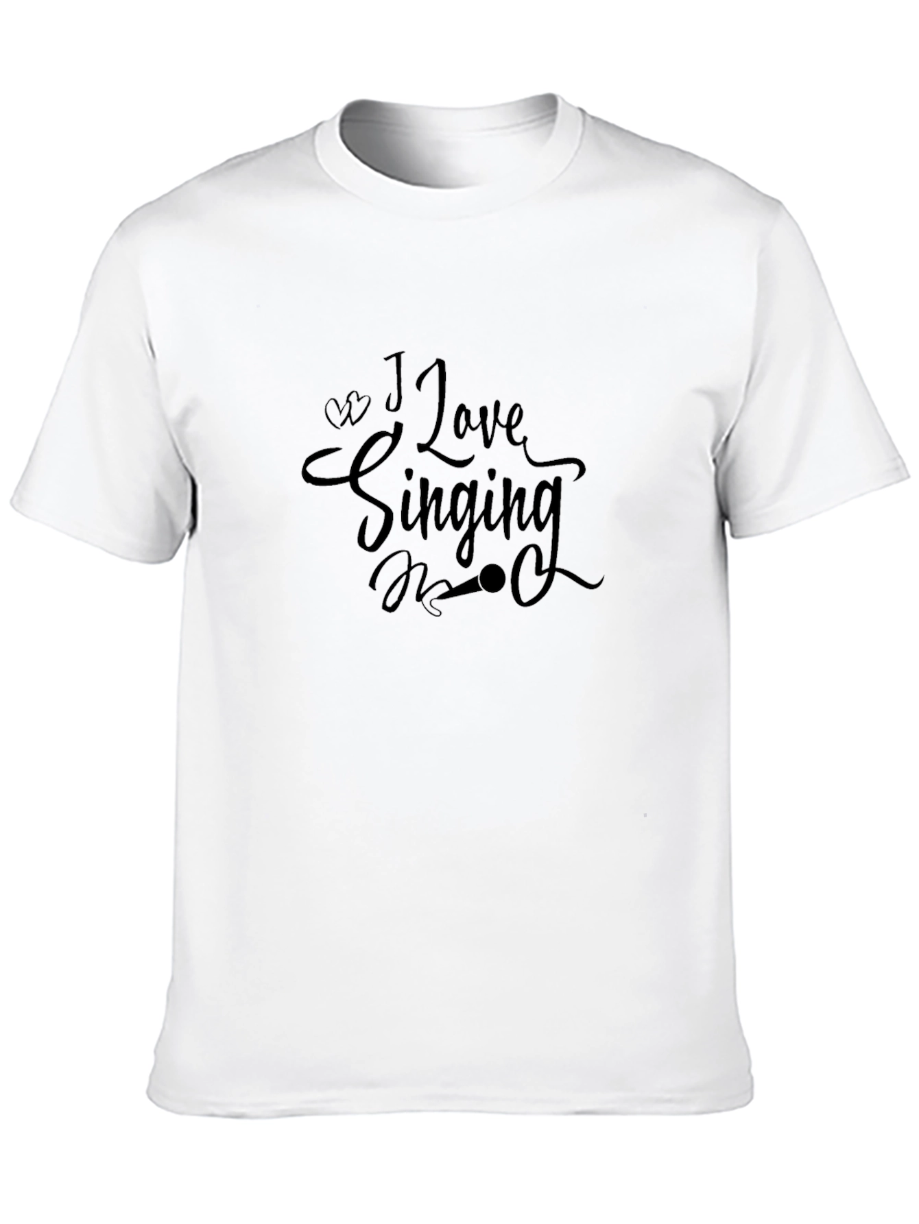 I Love Singing Black T-Shirt - Music Lovers Tee