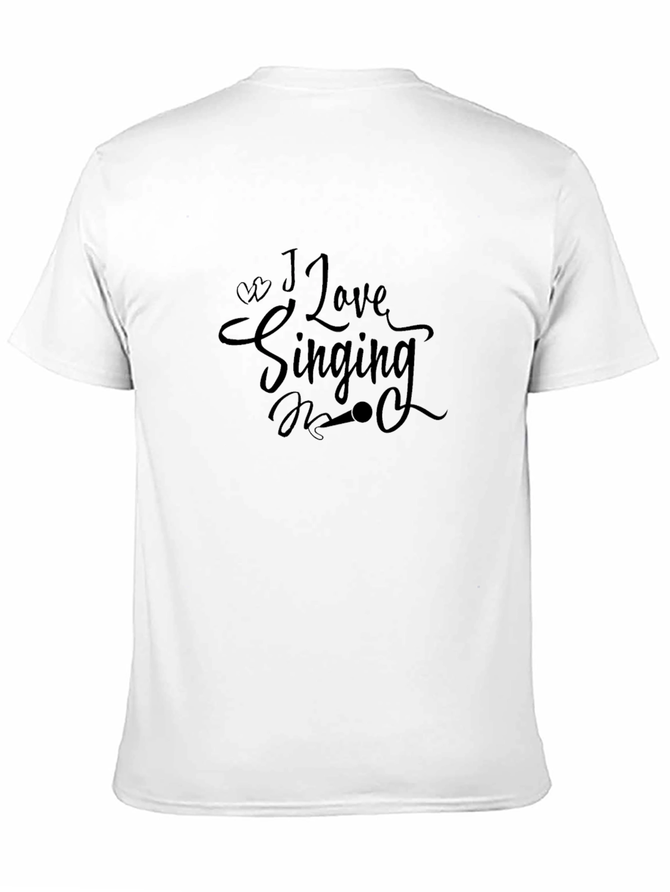 I Love Singing Black T-Shirt - Music Lovers Tee