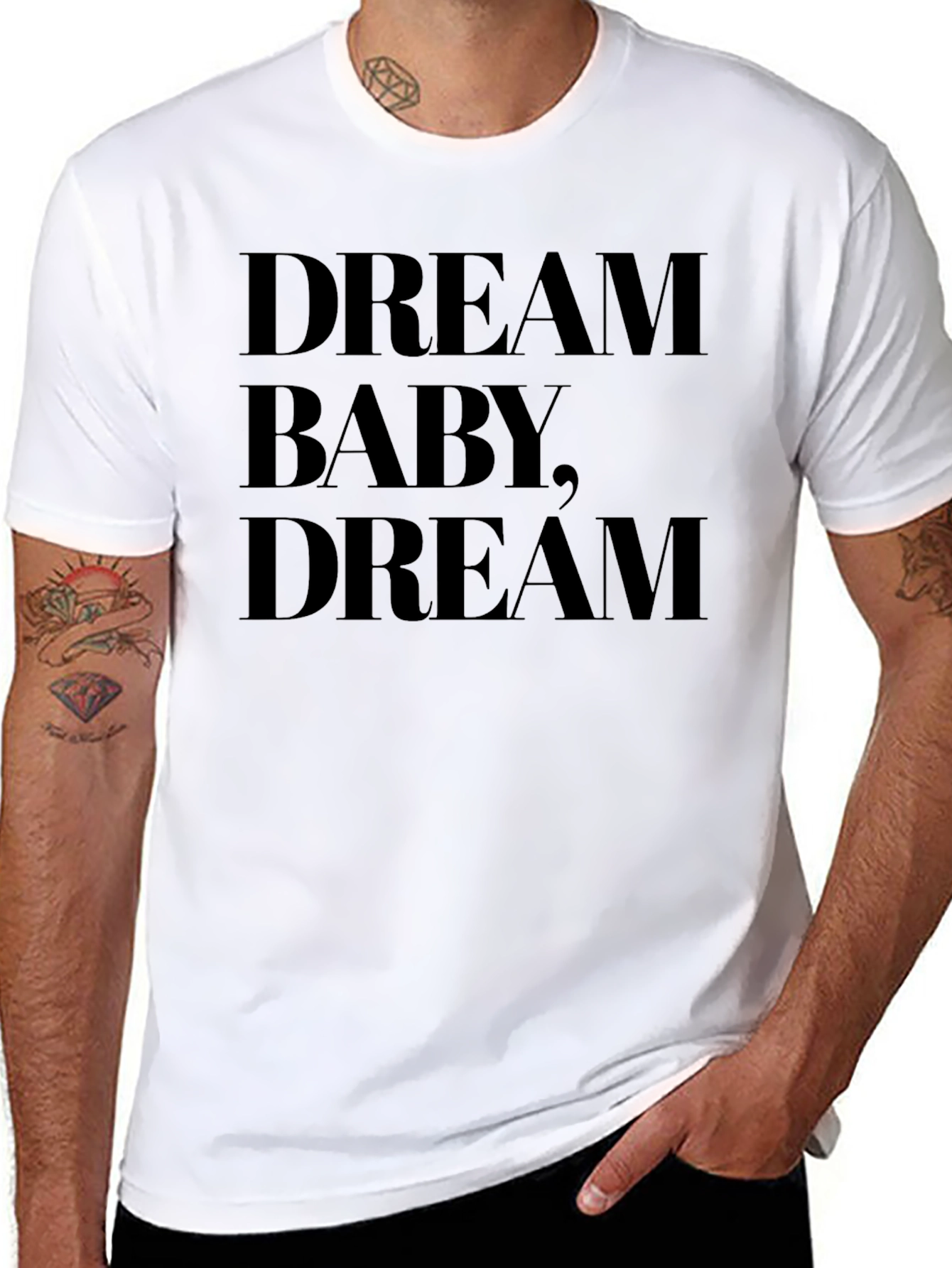 Dream Baby Dream Black T-Shirt